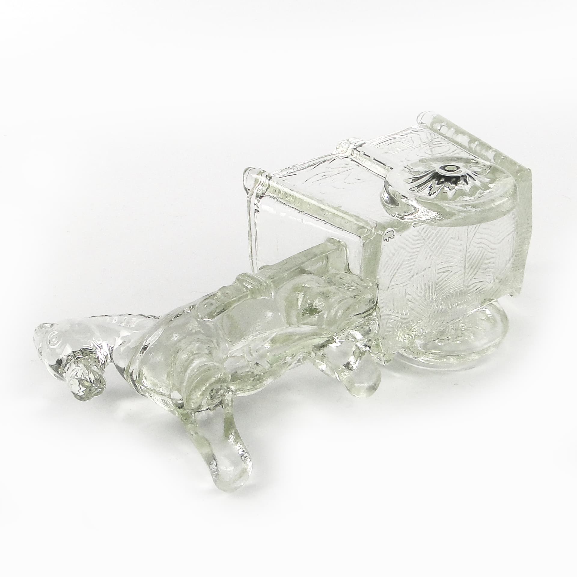 Art Deco desk stand, clear pressed glass, United Kingdom, 1950s. - 106657