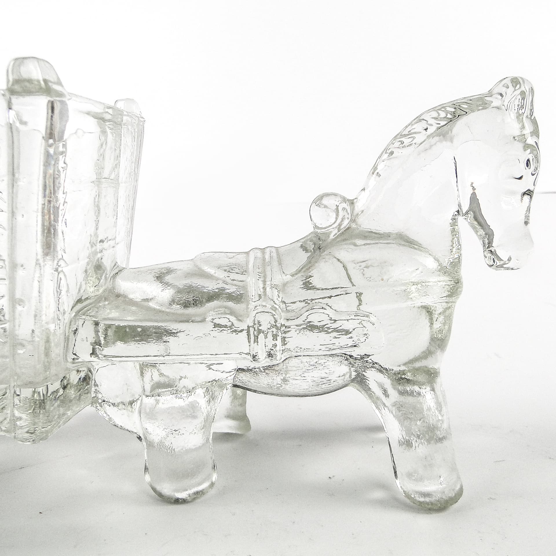 Art Deco desk stand, clear pressed glass, United Kingdom, 1950s. - 106654