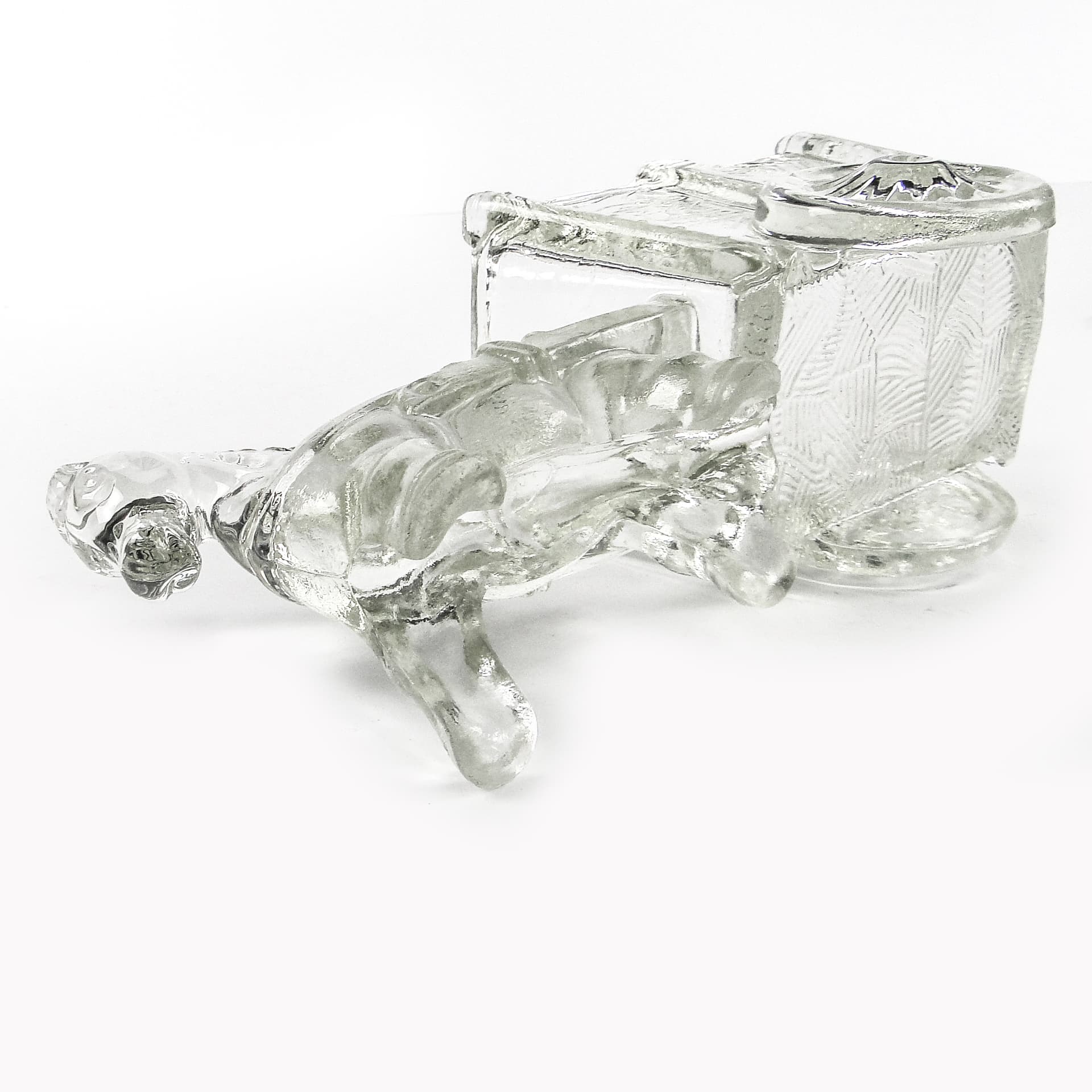 Art Deco desk stand, clear pressed glass, United Kingdom, 1950s. - 106660