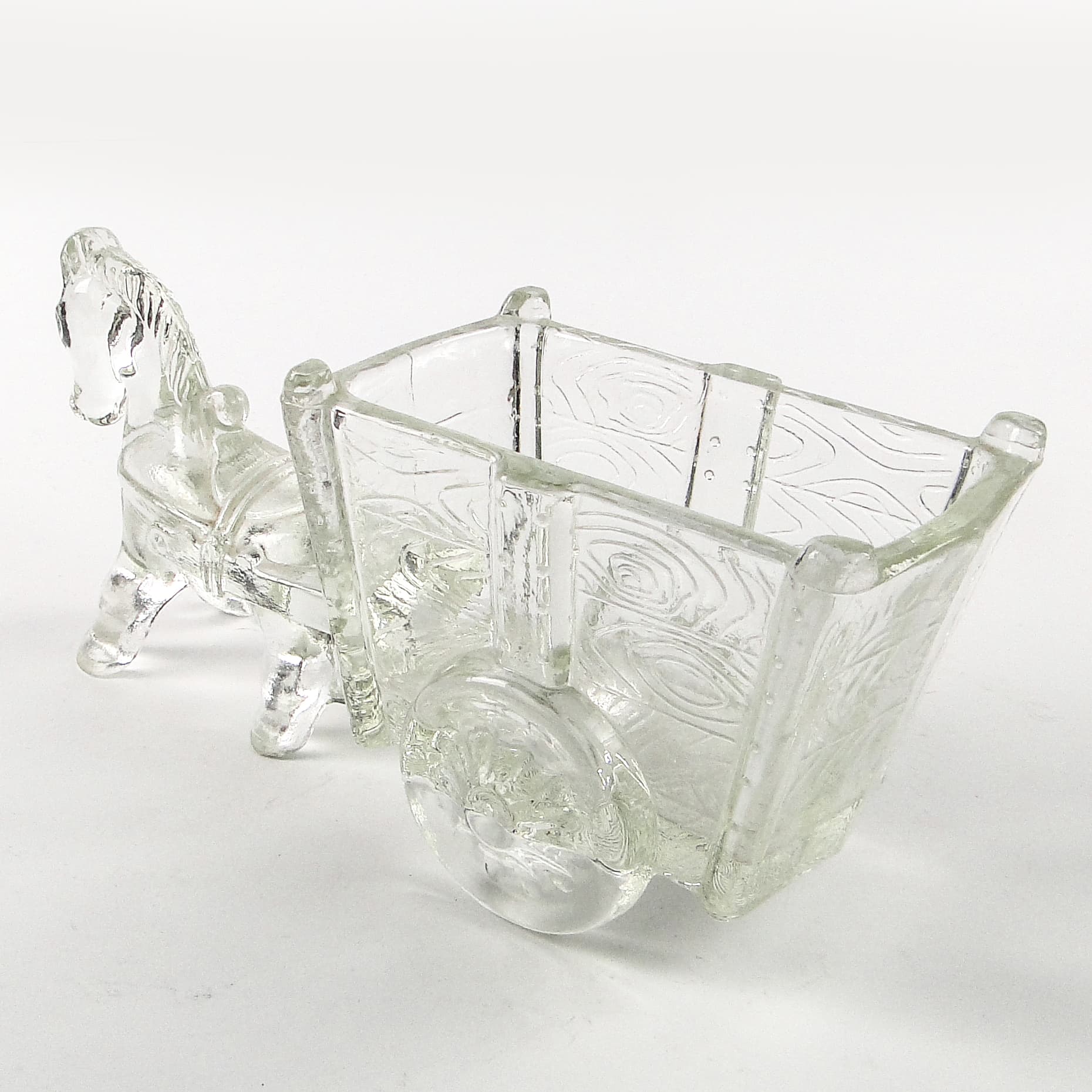 Art Deco desk stand, clear pressed glass, United Kingdom, 1950s. - 106653