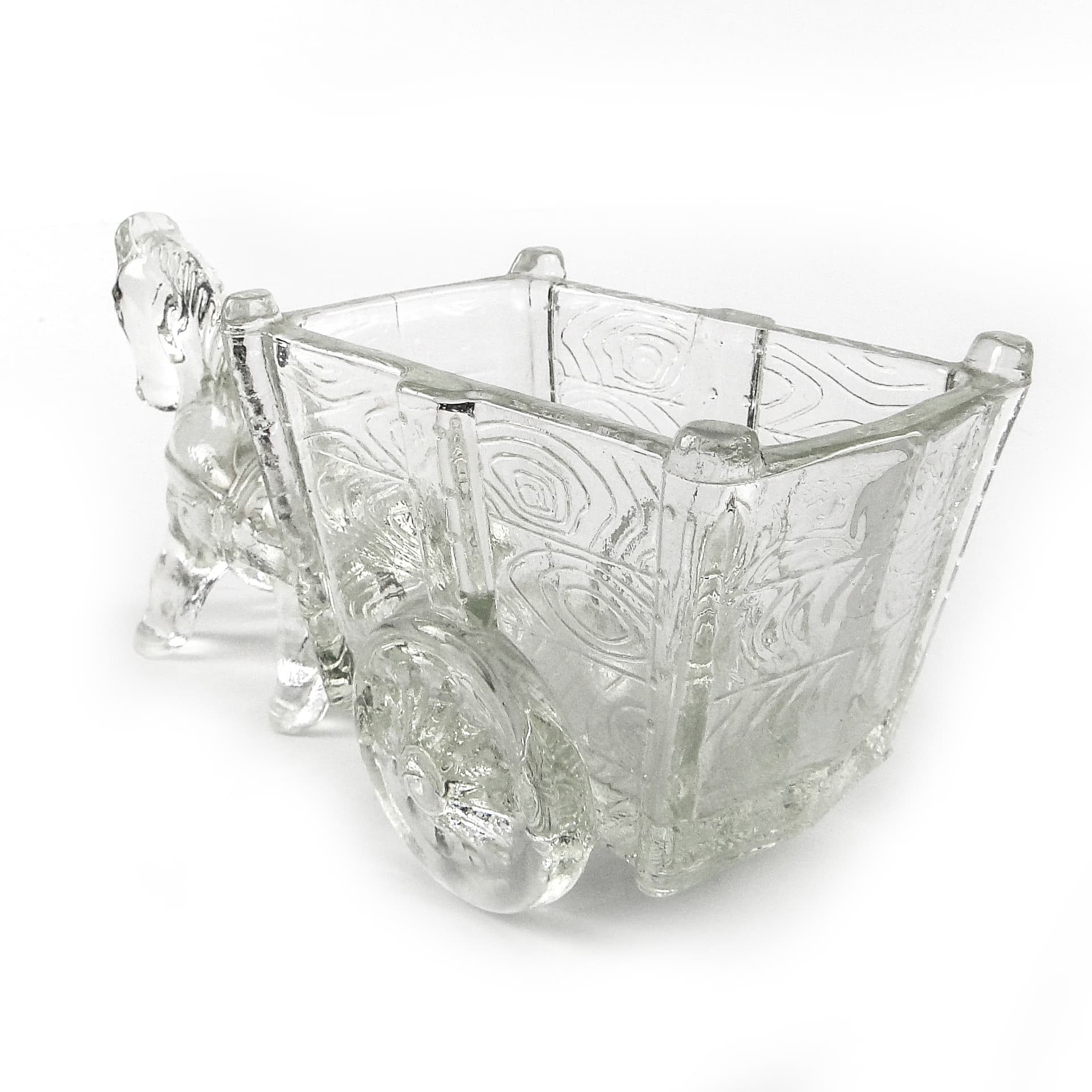 Art Deco desk stand, clear pressed glass, United Kingdom, 1950s. - 106658