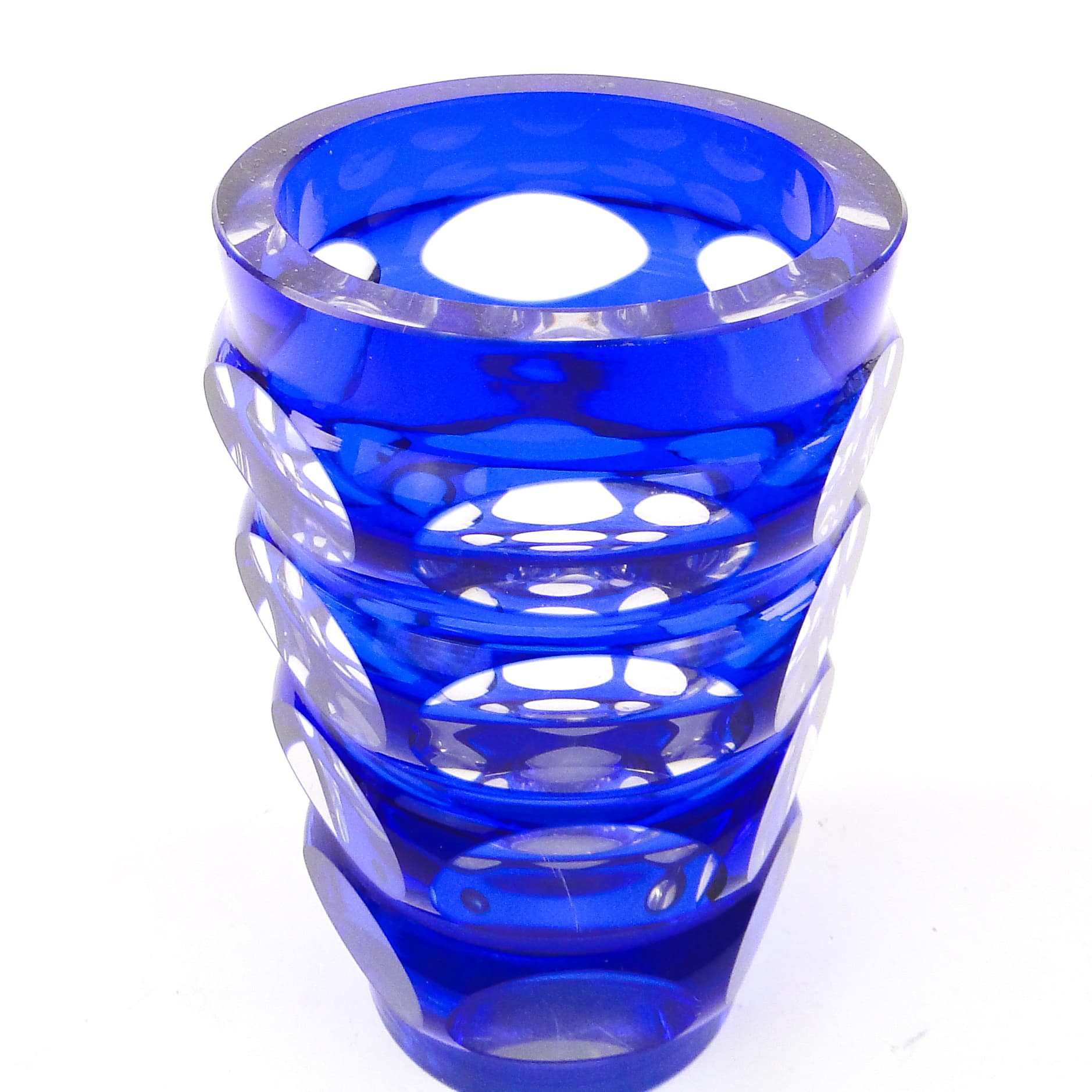 Wazon mid-century modern, szkło kobaltowe, Niemcy, lata 50. - 106701