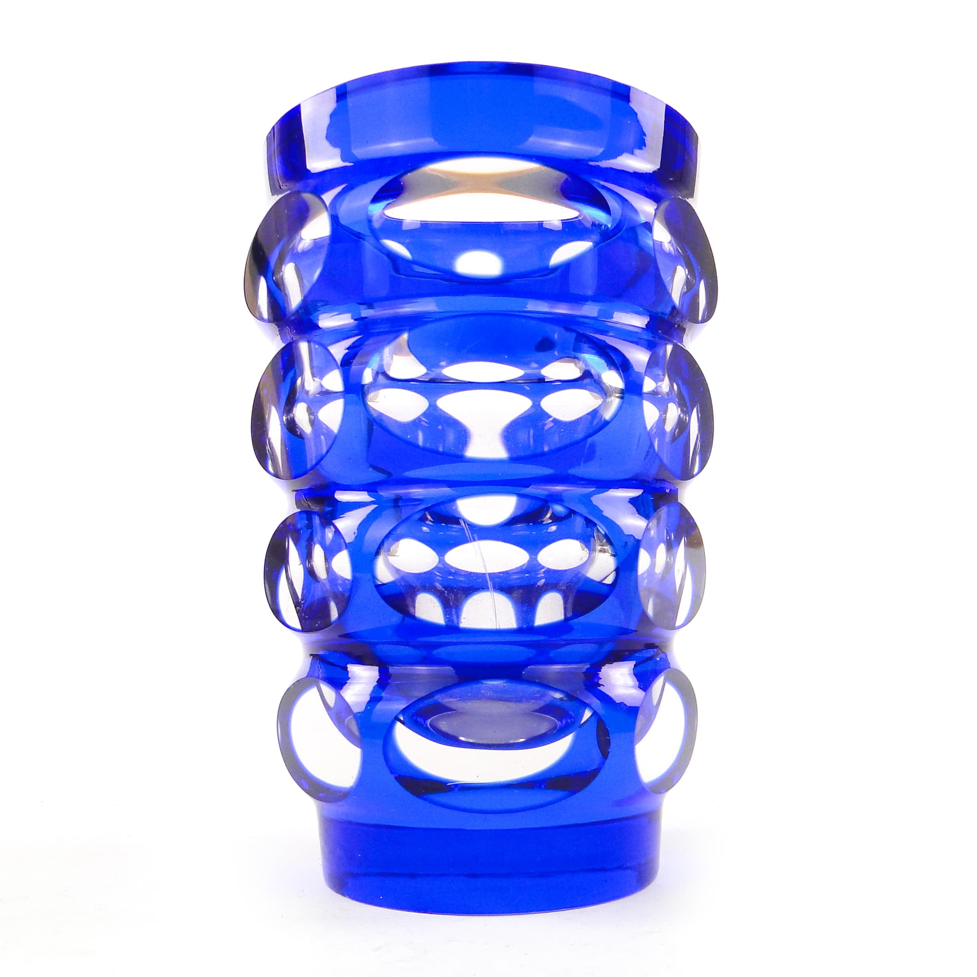 Wazon mid-century modern, szkło kobaltowe, Niemcy, lata 50. - 106703