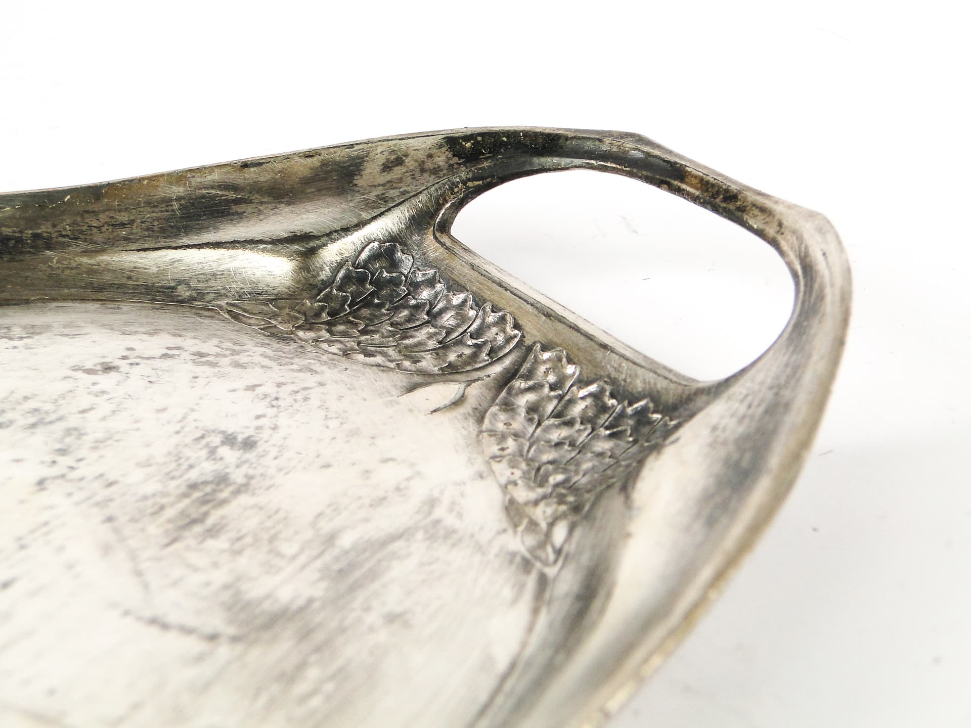 Taca secesyjna, cyna srebrzona, Austria, początek XX w. - 106764