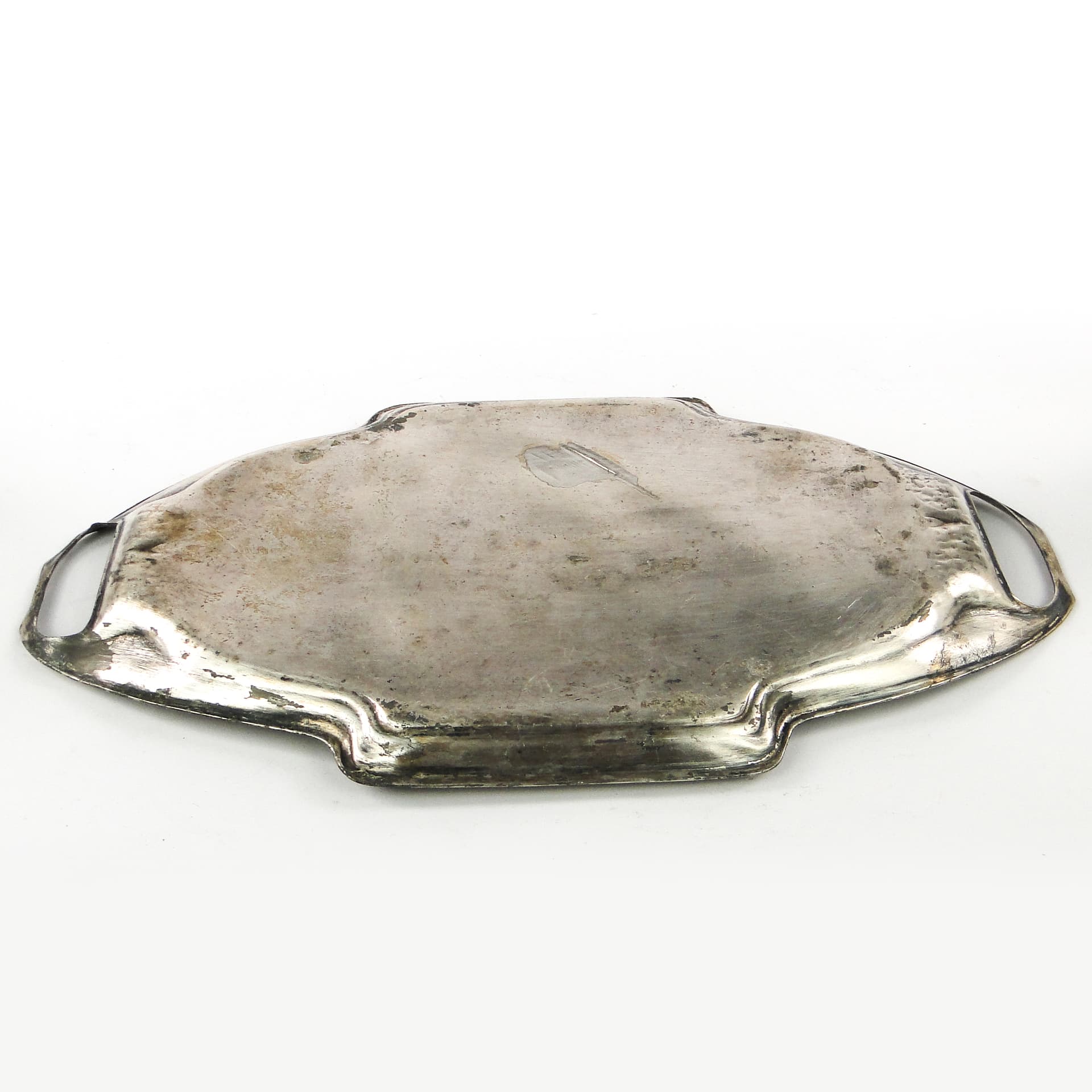 Taca secesyjna, cyna srebrzona, Austria, początek XX w. - 106769