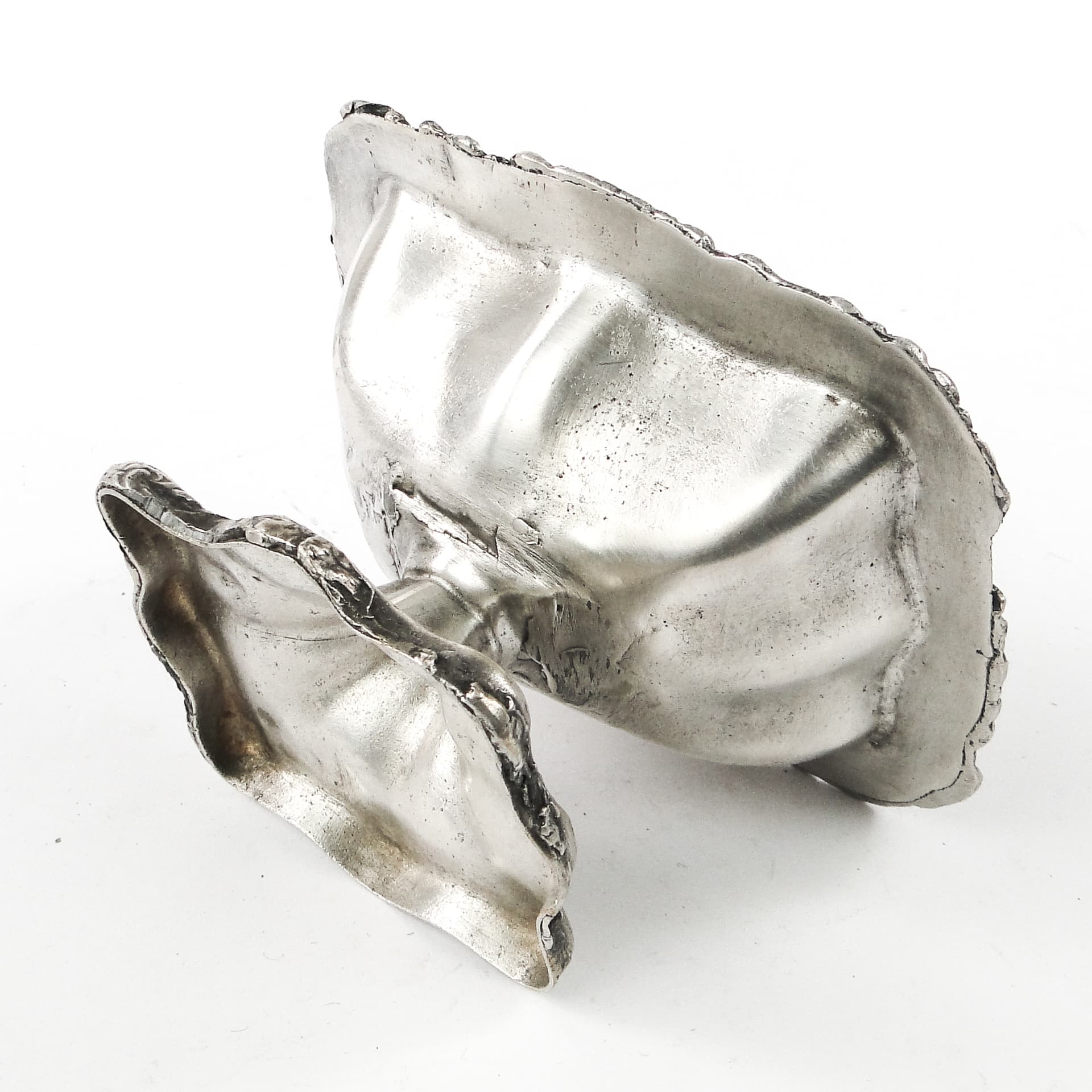 Solniczka Biedermeier, miedź srebrzona, Polska, XIX w. - 106783