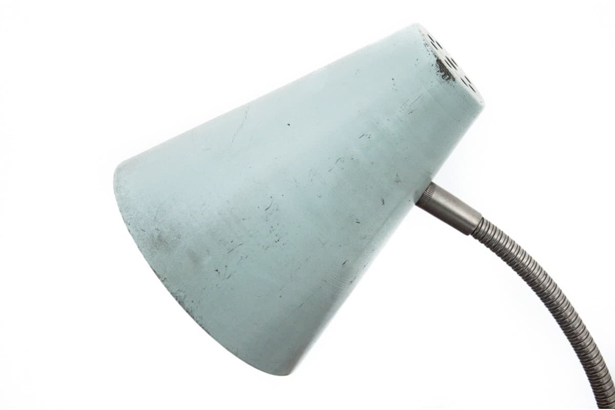 Jasnoniebieska lampa stołowa, Polska, lata 60. - 58565