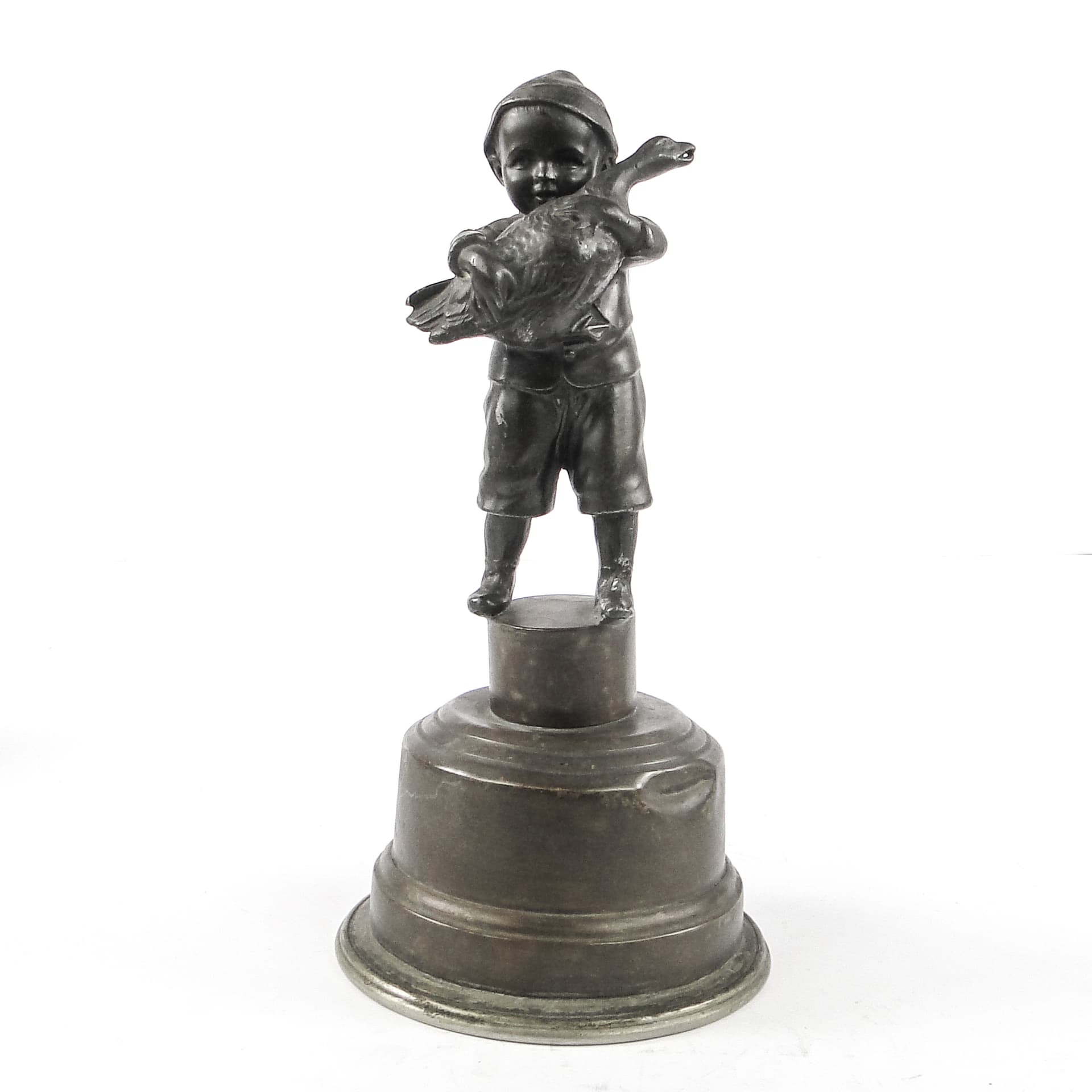 Art Deco Figural Table Lighter, Patinated Metal, 1930s - 106926