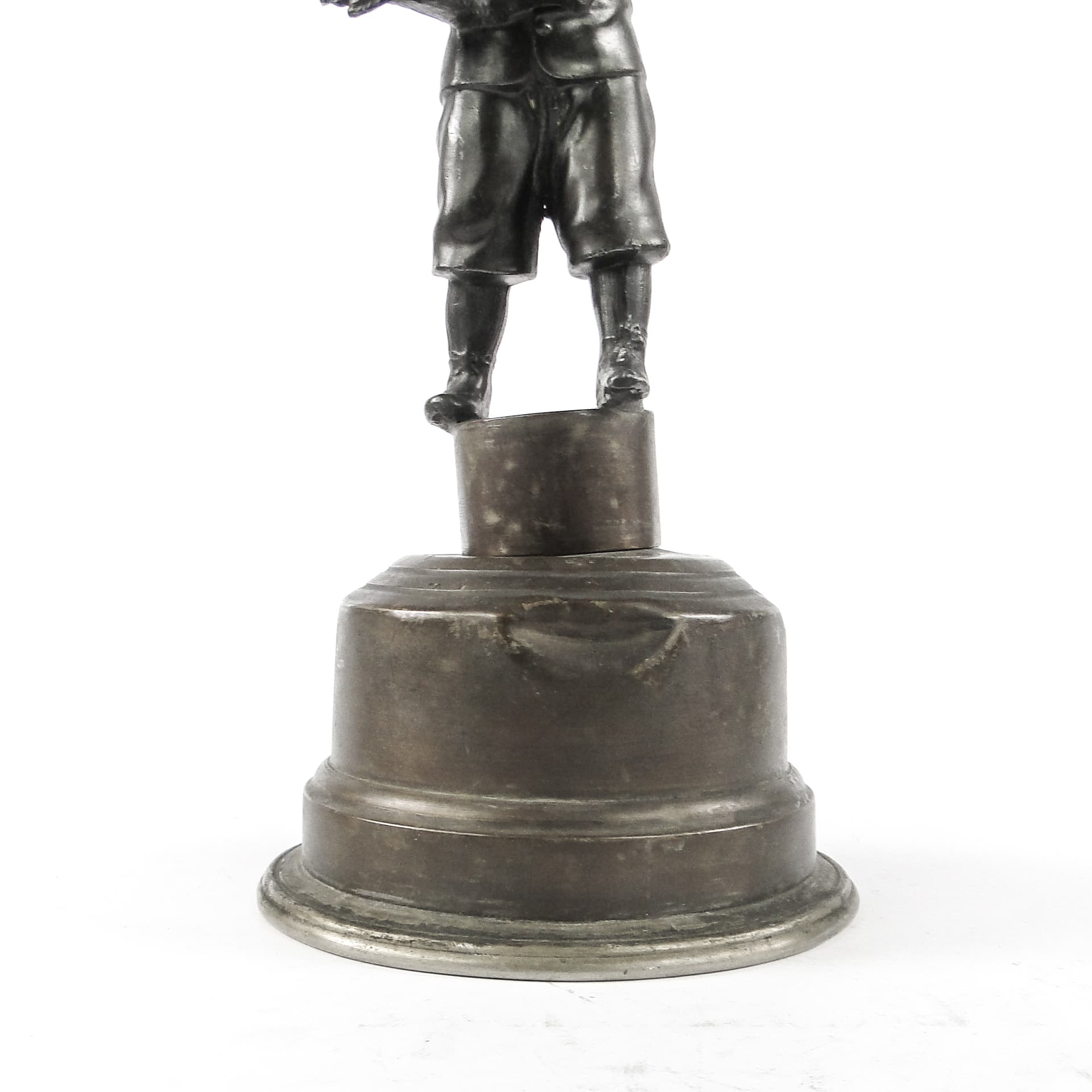 Art Deco Figural Table Lighter, Patinated Metal, 1930s - 106924