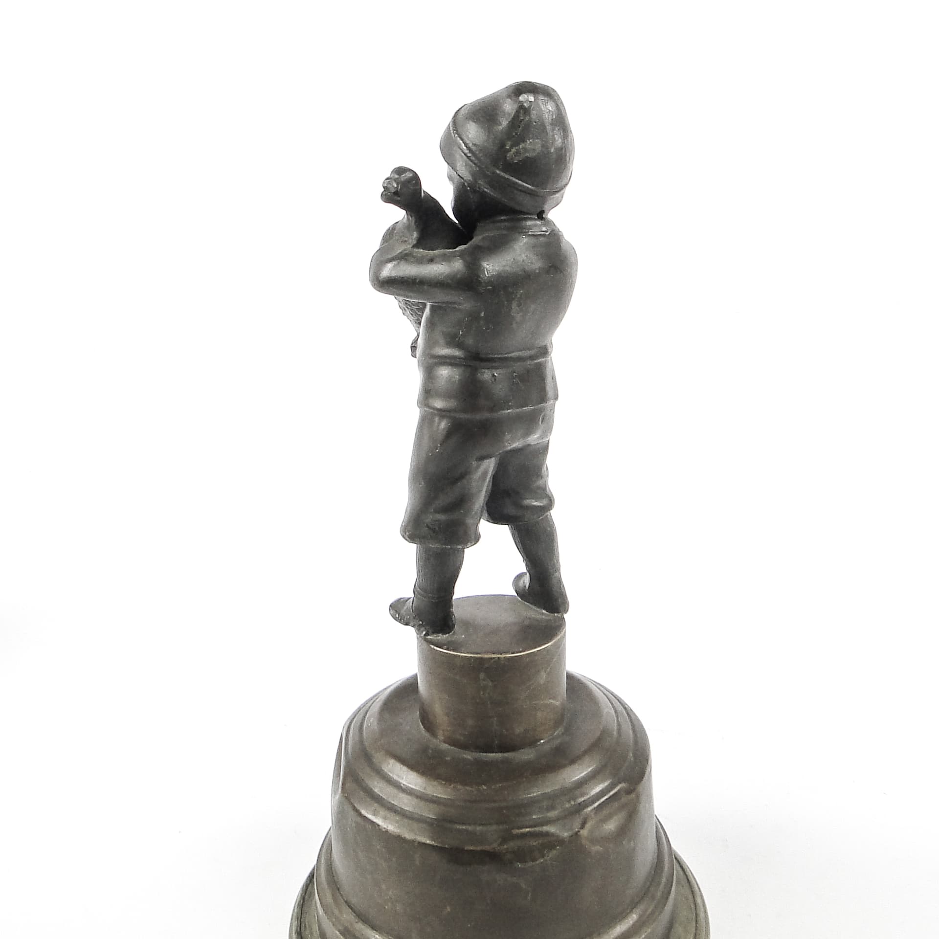 Art Deco Figural Table Lighter, Patinated Metal, 1930s - 106929