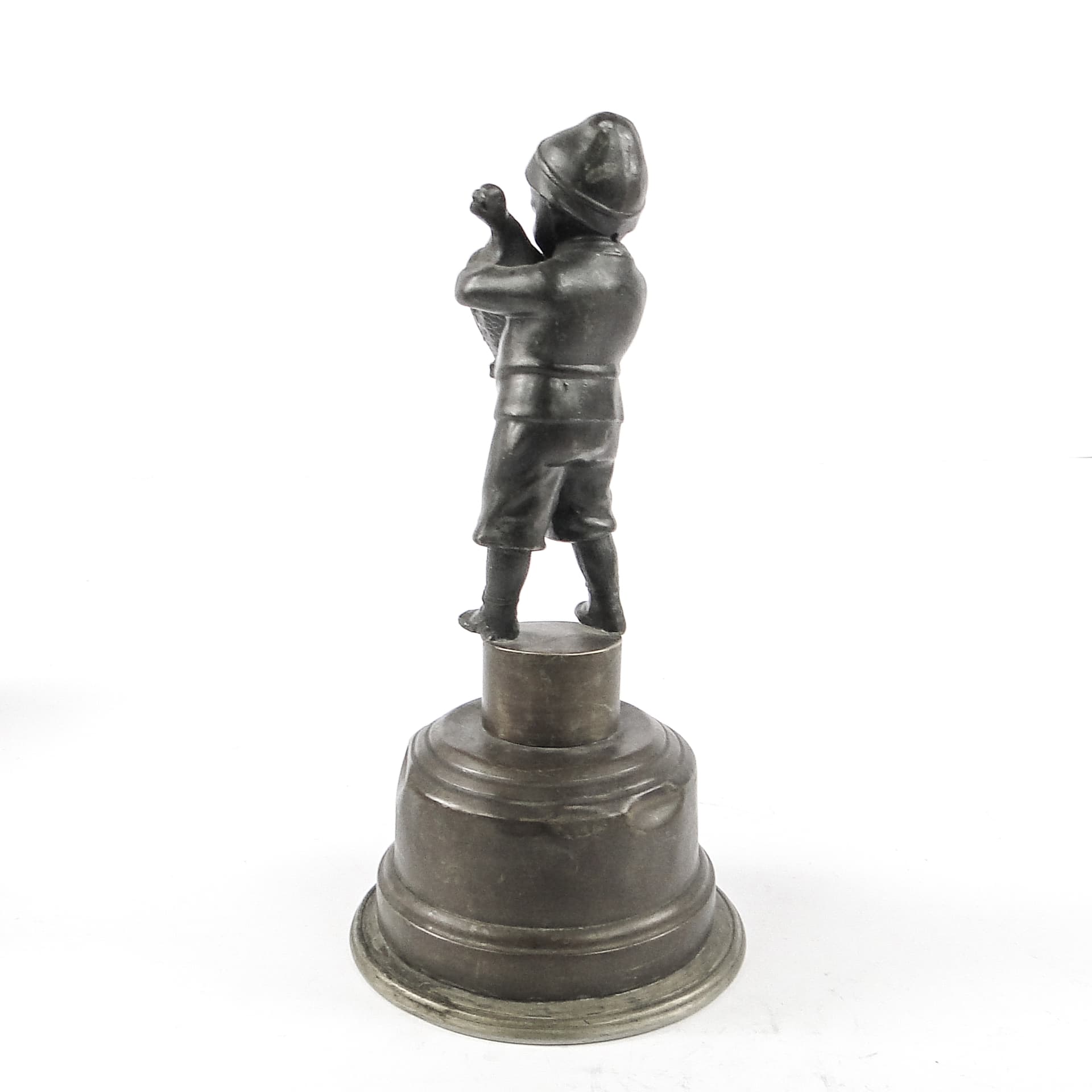 Art Deco Figural Table Lighter, Patinated Metal, 1930s - 106927