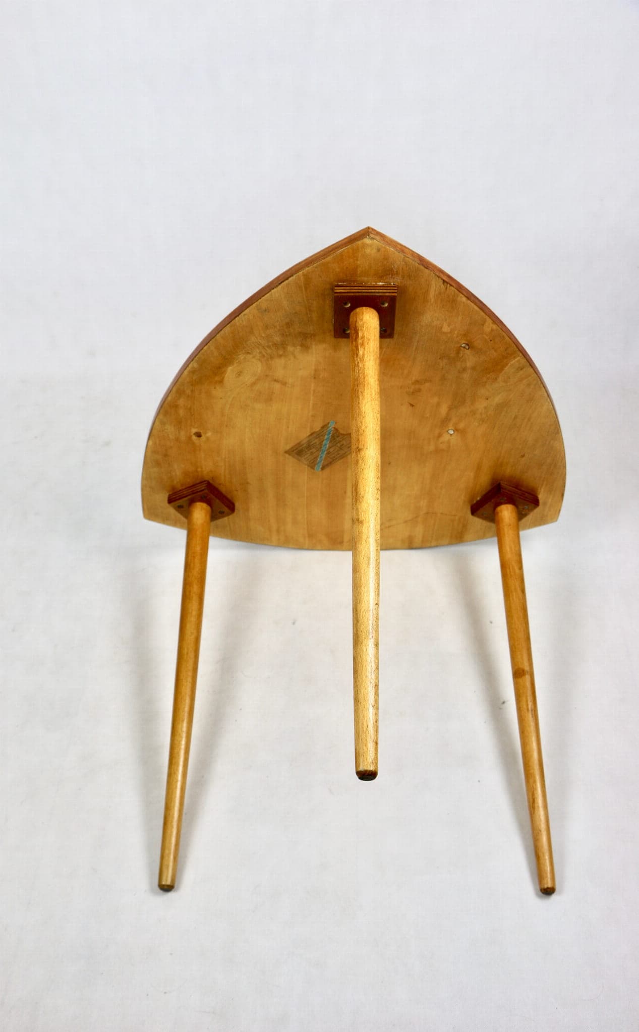 Stolik kawowy Liść, brązowy jasny, drewno, Polska, lata 70. - 107920