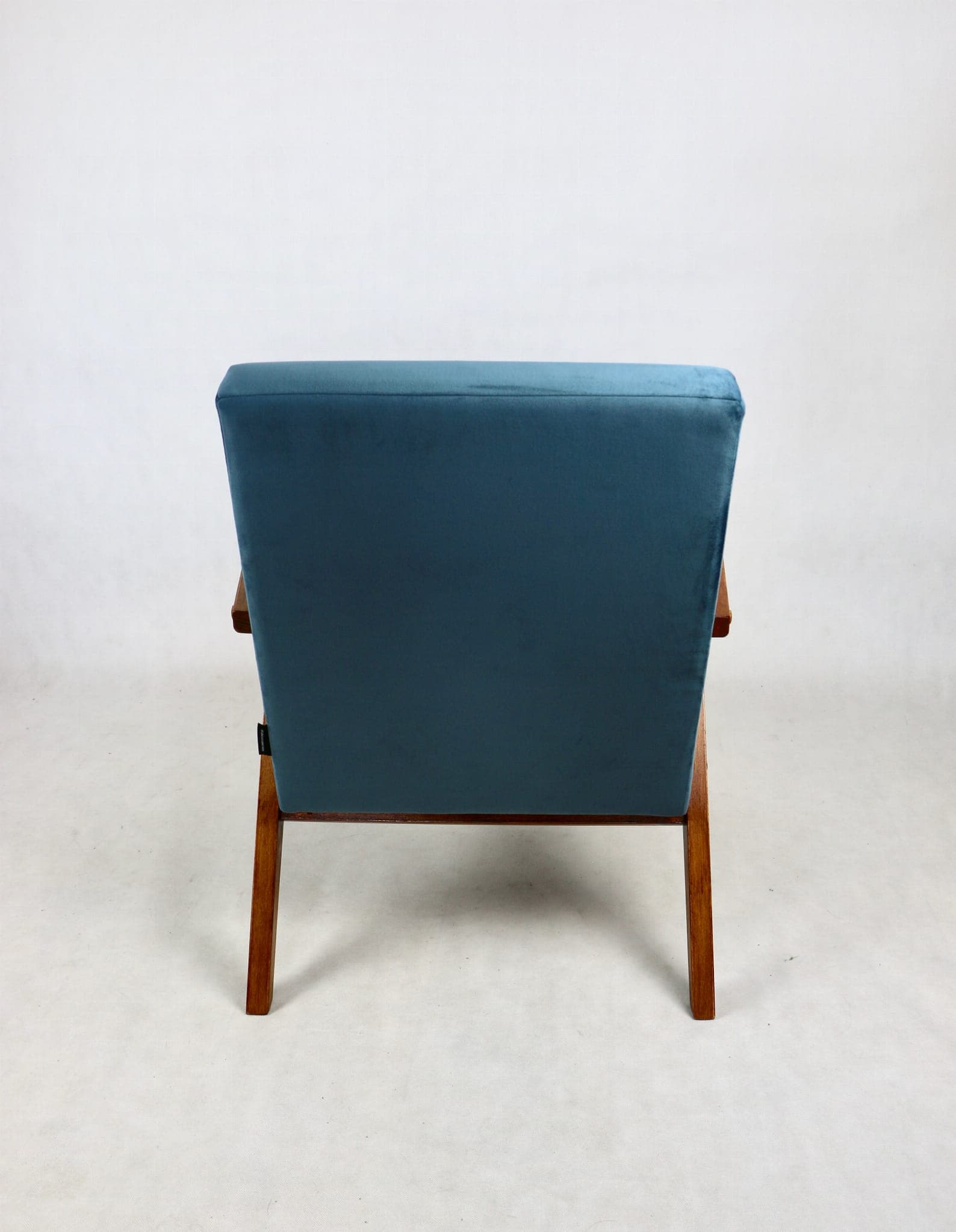 Fotel B-310 VAR, velvet morski błękit, lata 70. - 107861