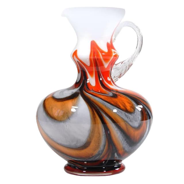 Szklany wazon opalina, Stelvia, Włochy, lata 60. - WYMIARY