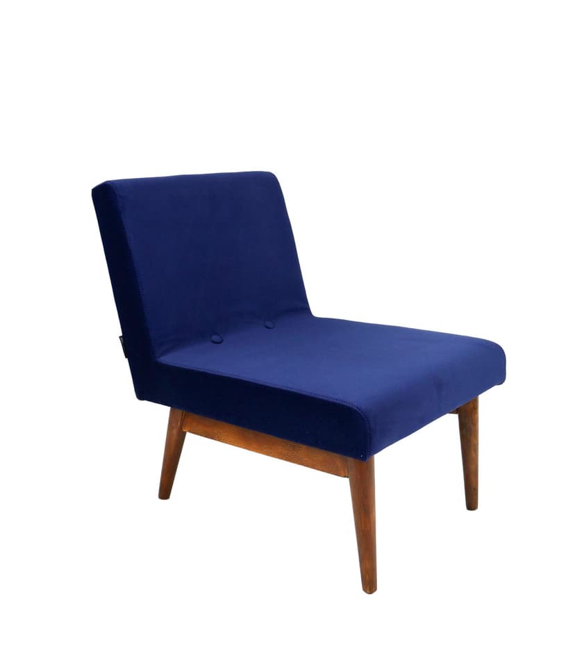 Armchair Jade, navy blue velvet, 1970s.