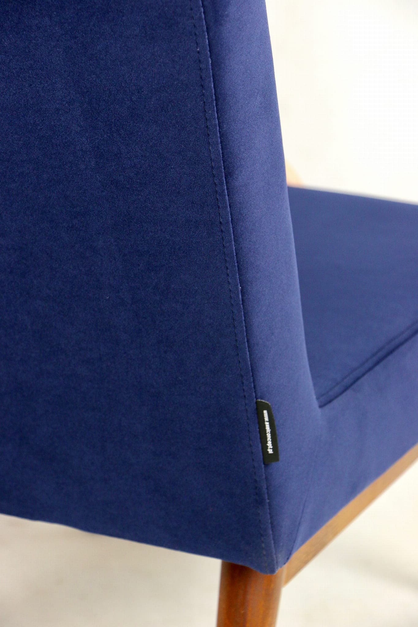 Fotel Jade, velvet granatowy, lata 70. - 107177
