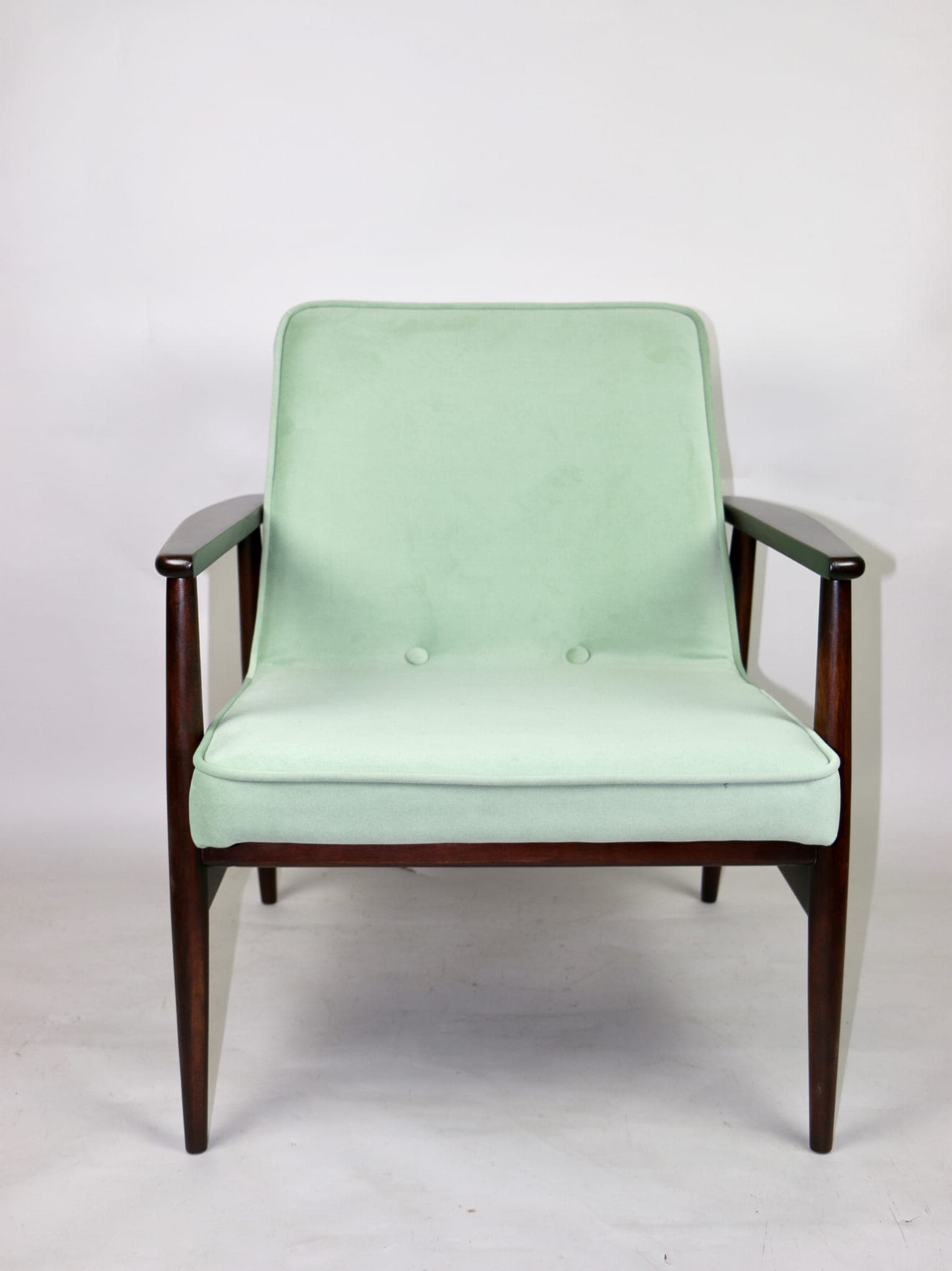 Armchair GFM-63, green velvet, by J. Kędziorek, Poland, 1970s. - 107110