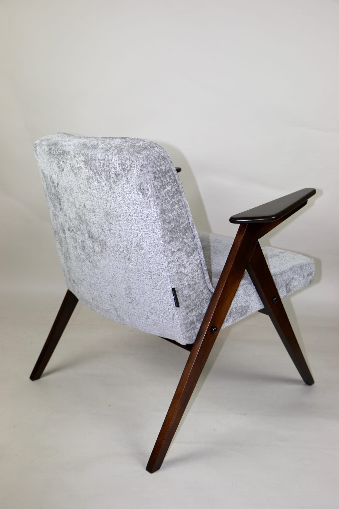 Fotel Bunny Zajączek, srebrny, drewno, lata 70. - 107107