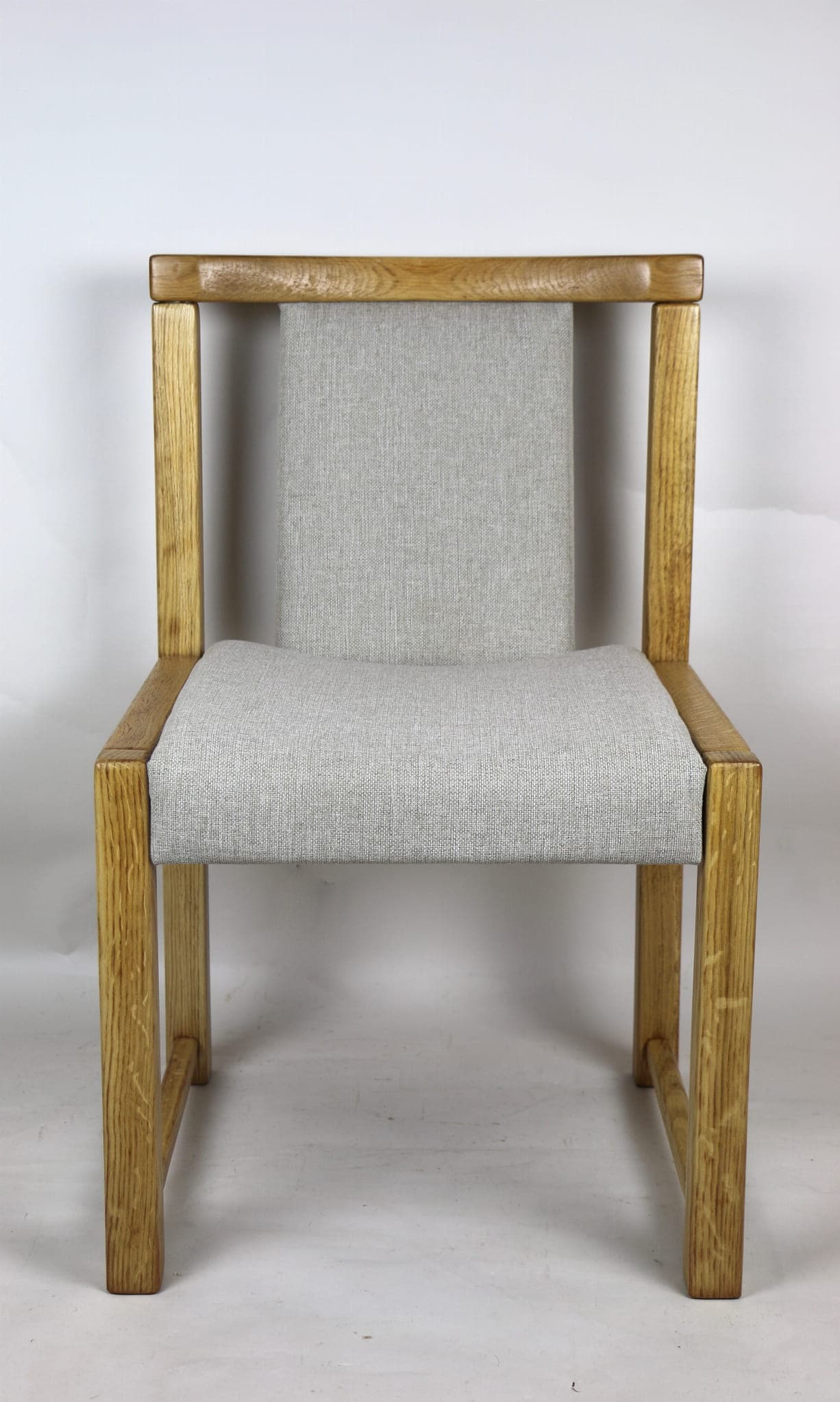 Para foteli, beż, dąb, Polska, lata 70. - 107092