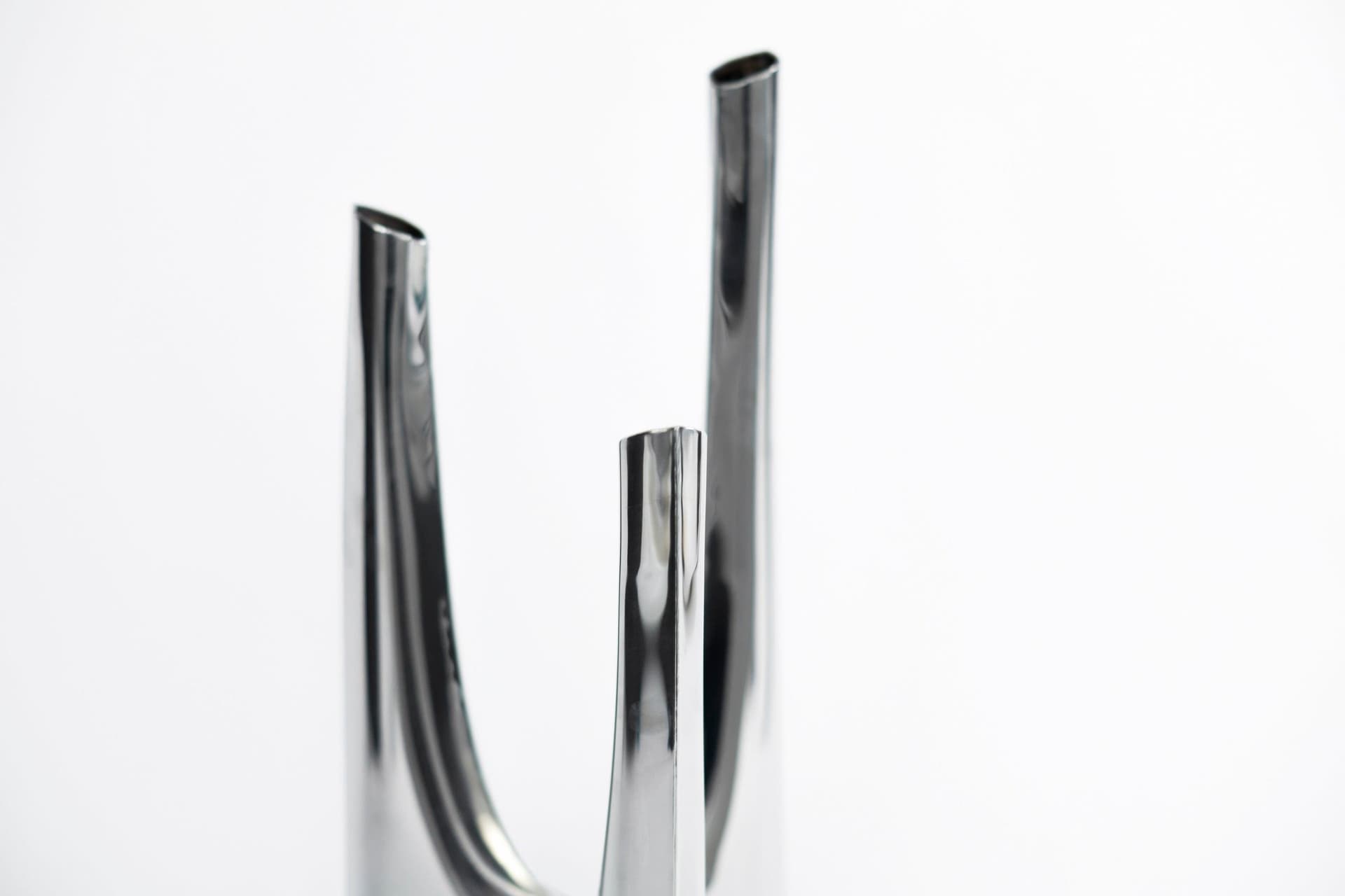 Świecznik TRIGLAV srebrny 41 cm, Zieta Studio - 122625