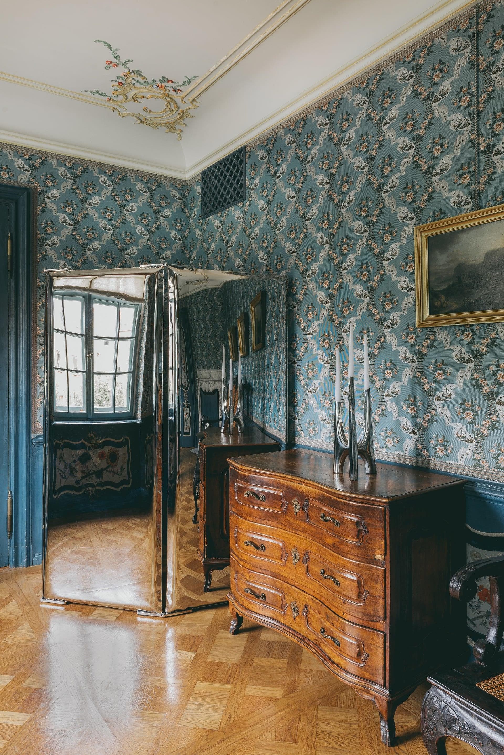 Świecznik TRIGLAV srebrny 41 cm, Zieta Studio - 122641