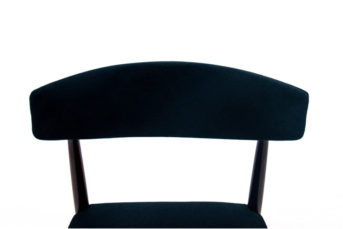 Czarny komplet 4 krzeseł, duński design, Dania, lata 60. - 58838