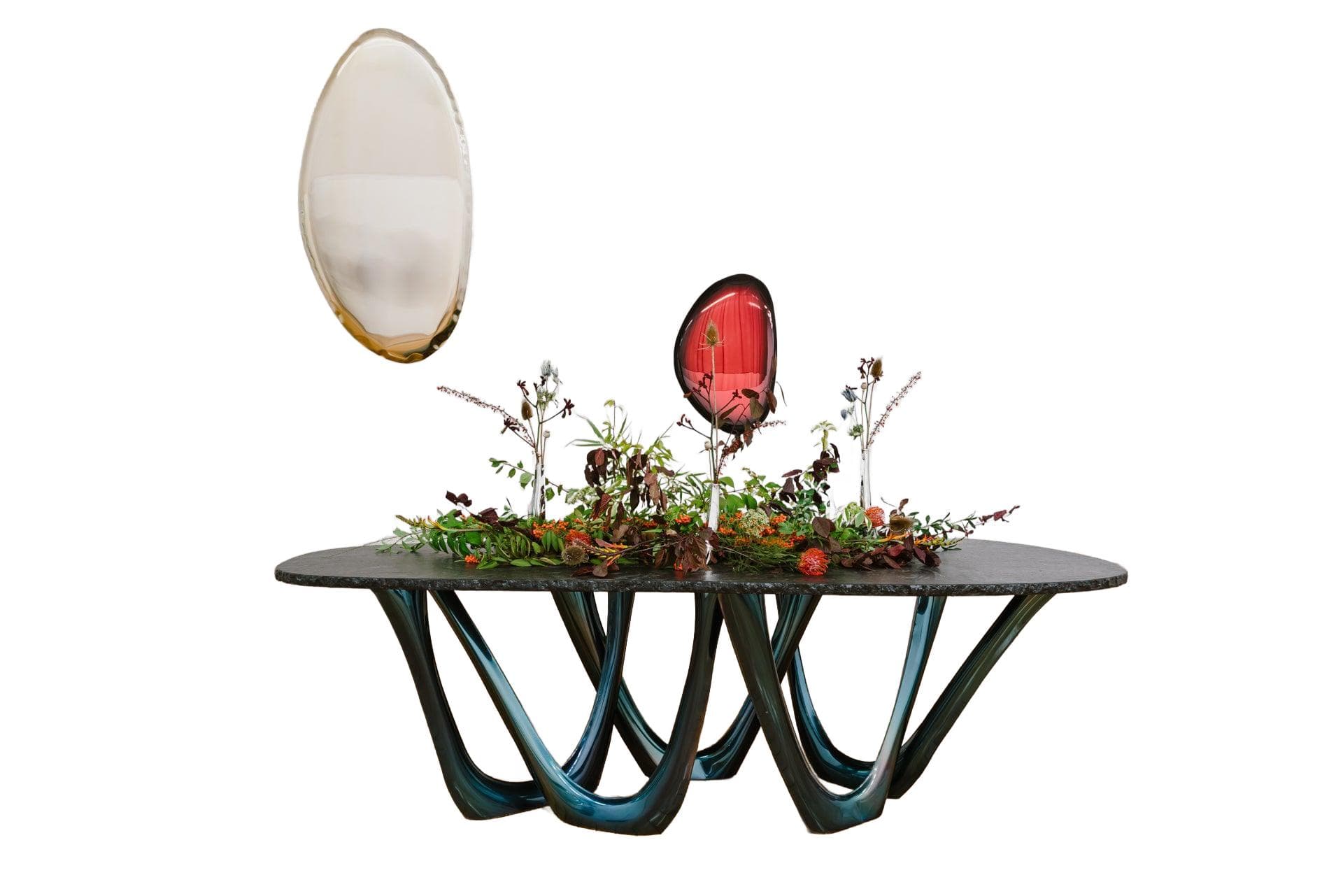 Wazon LEYKI srebrny 22 cm, Zieta Studio - 108602