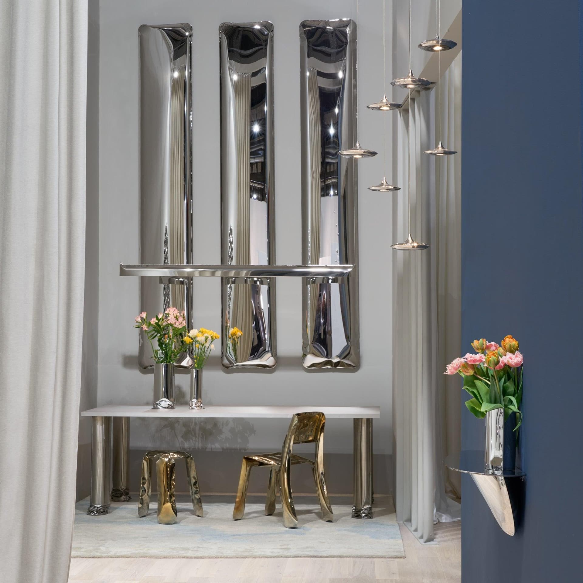 Lustro ścienne TAFLA IQ srebrne, Zieta Studio - 122268