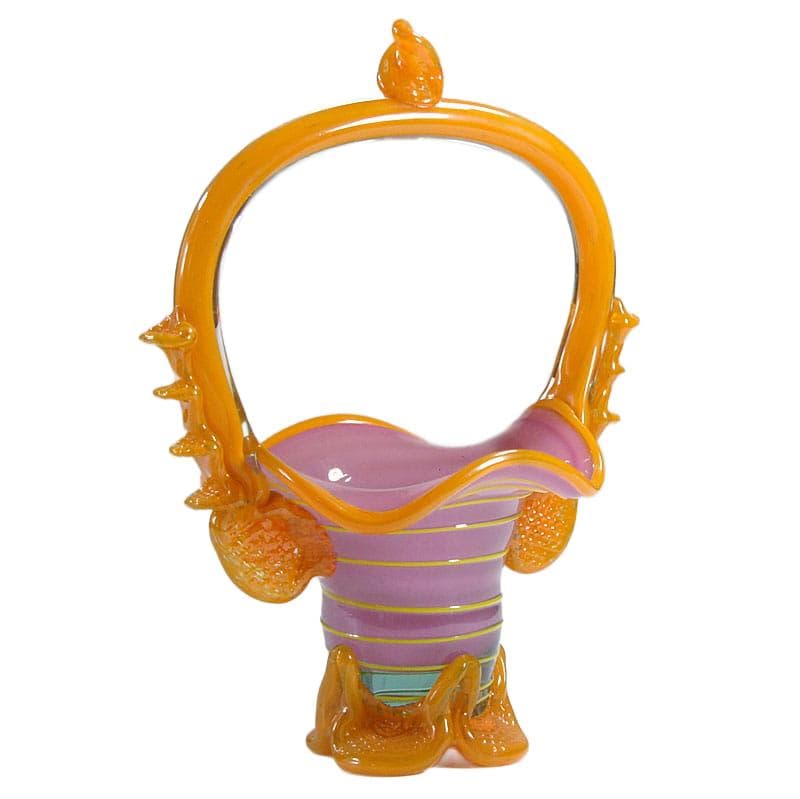 Multicolor Glass Basket, Murano, Italy, 1960s - 7567