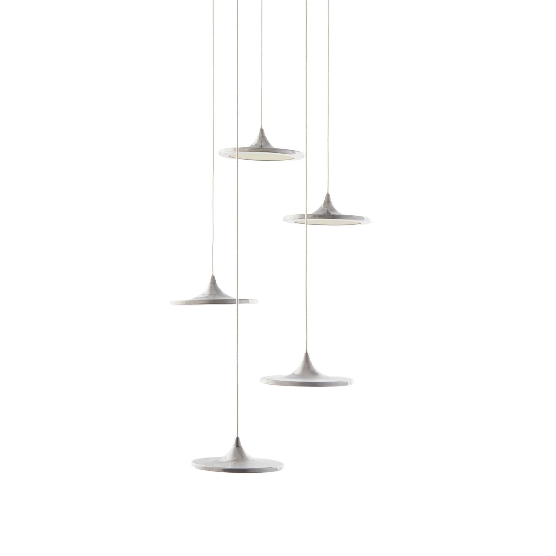 Zestaw pięciu lamp wiszących LUNA, 4000K, Zieta Studio