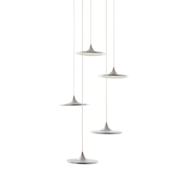 Zestaw pięciu lamp wiszących LUNA, 3000K, Zieta Studio - WYMIARY