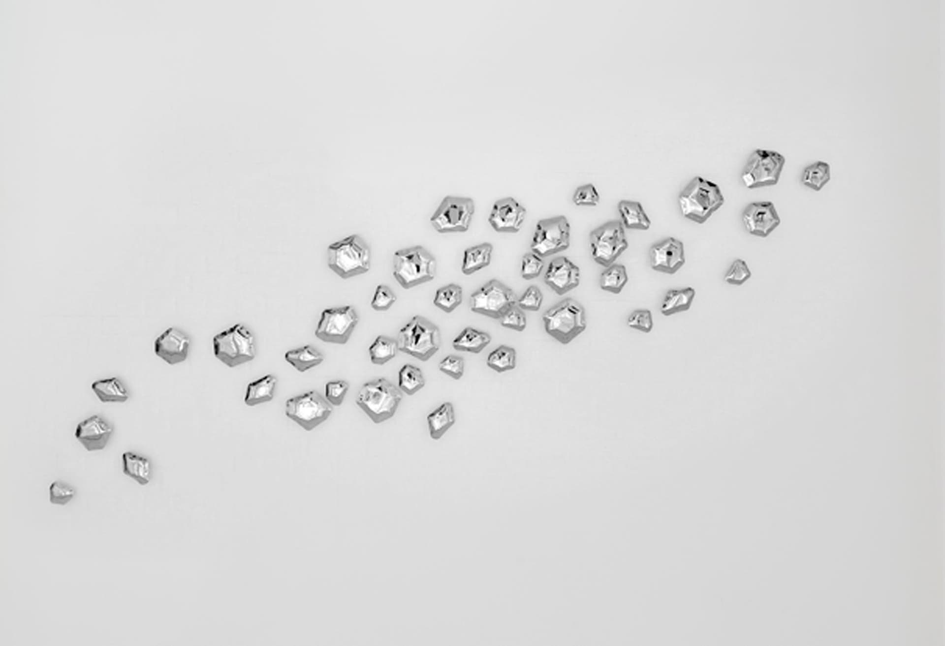 Zestaw sześciu wieszaków ściennych KAMYKI, srebrny, Zieta Studio - 121841