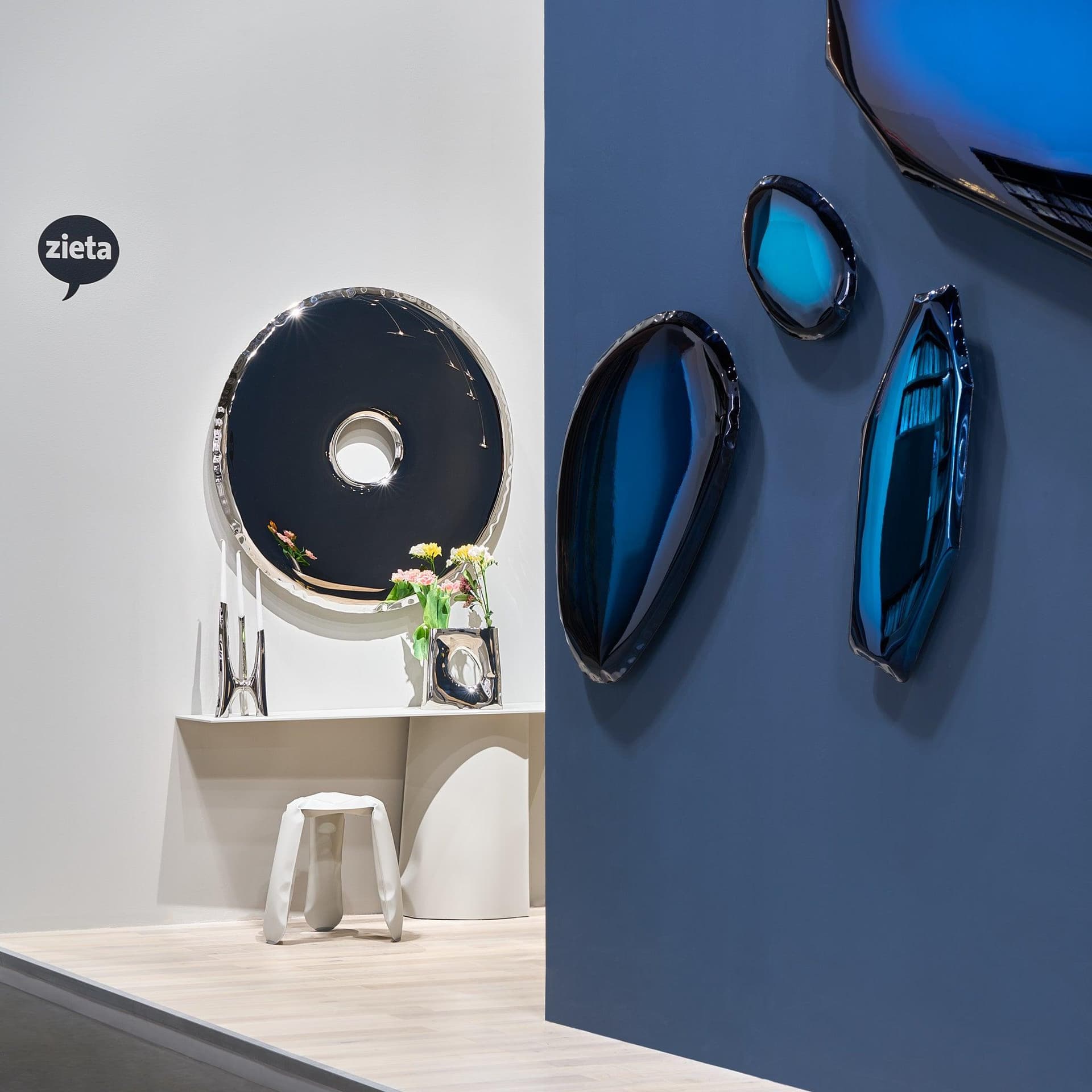 Lustro RONDO inox, srebrne, 200 cm, Zieta Studio - 121699