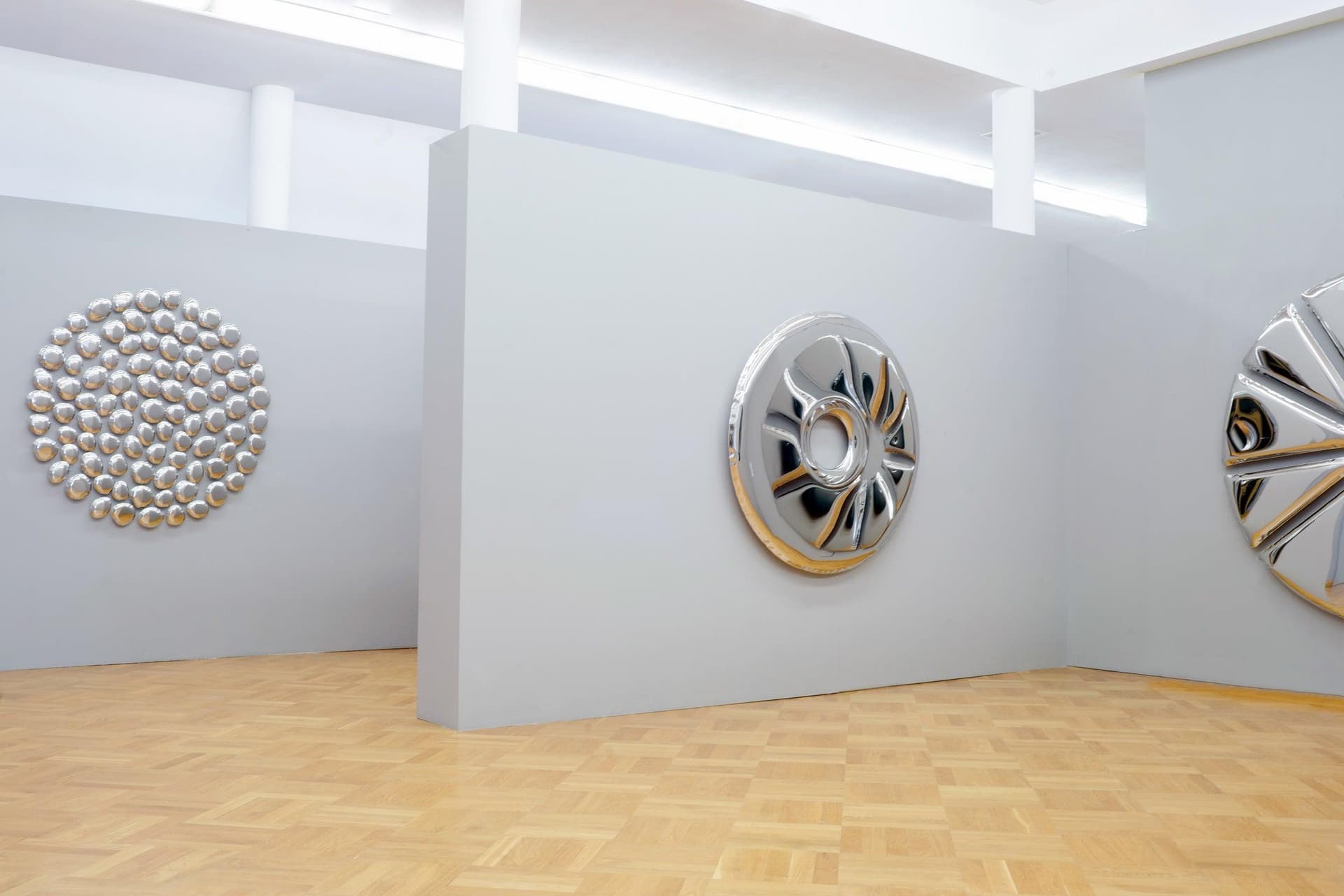 Lustro ścienne RONDO inox, srebrne, 120 cm, Zieta Studio - 121616