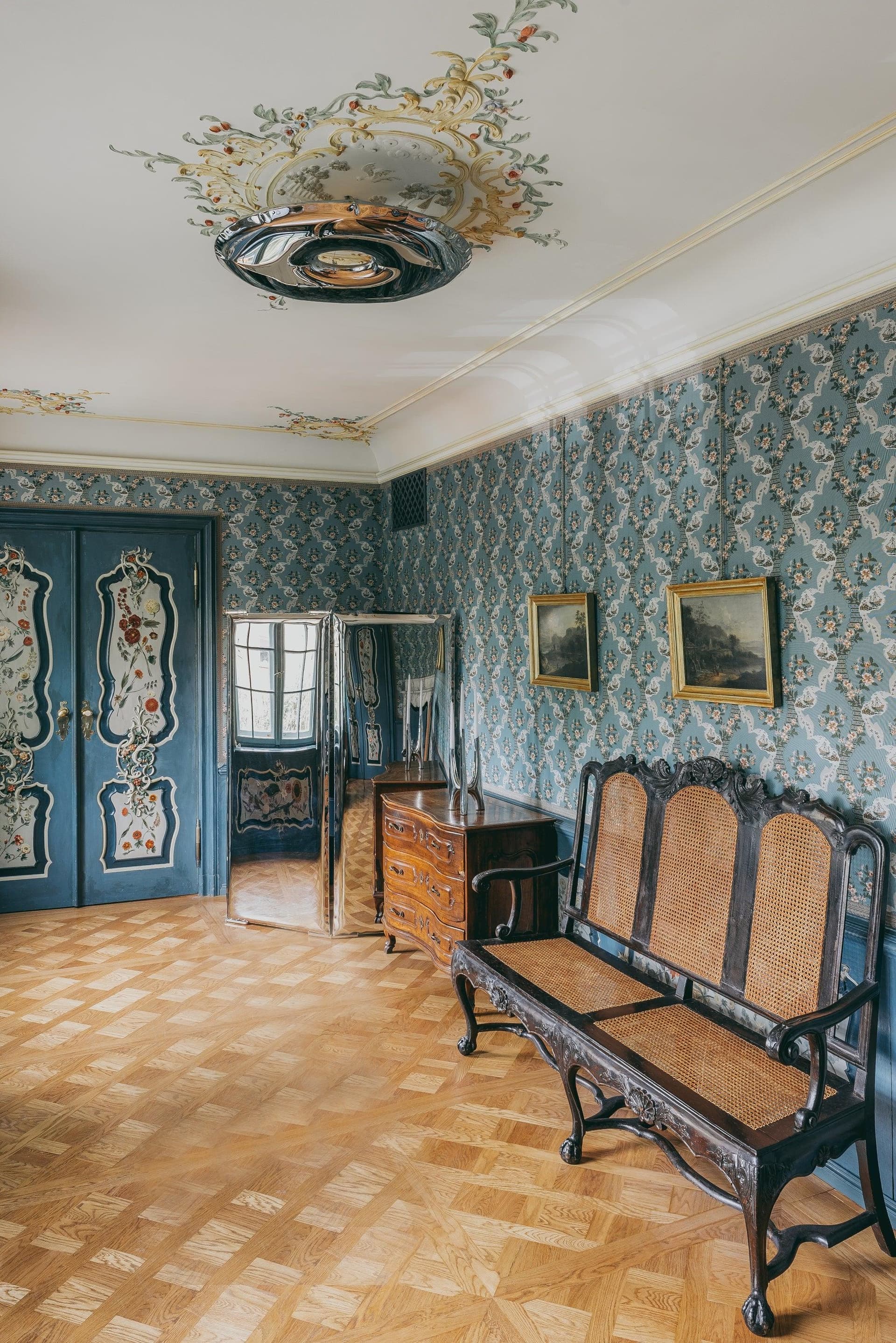 Lustro ścienne RONDO inox, srebrne, 120 cm, Zieta Studio - 121585