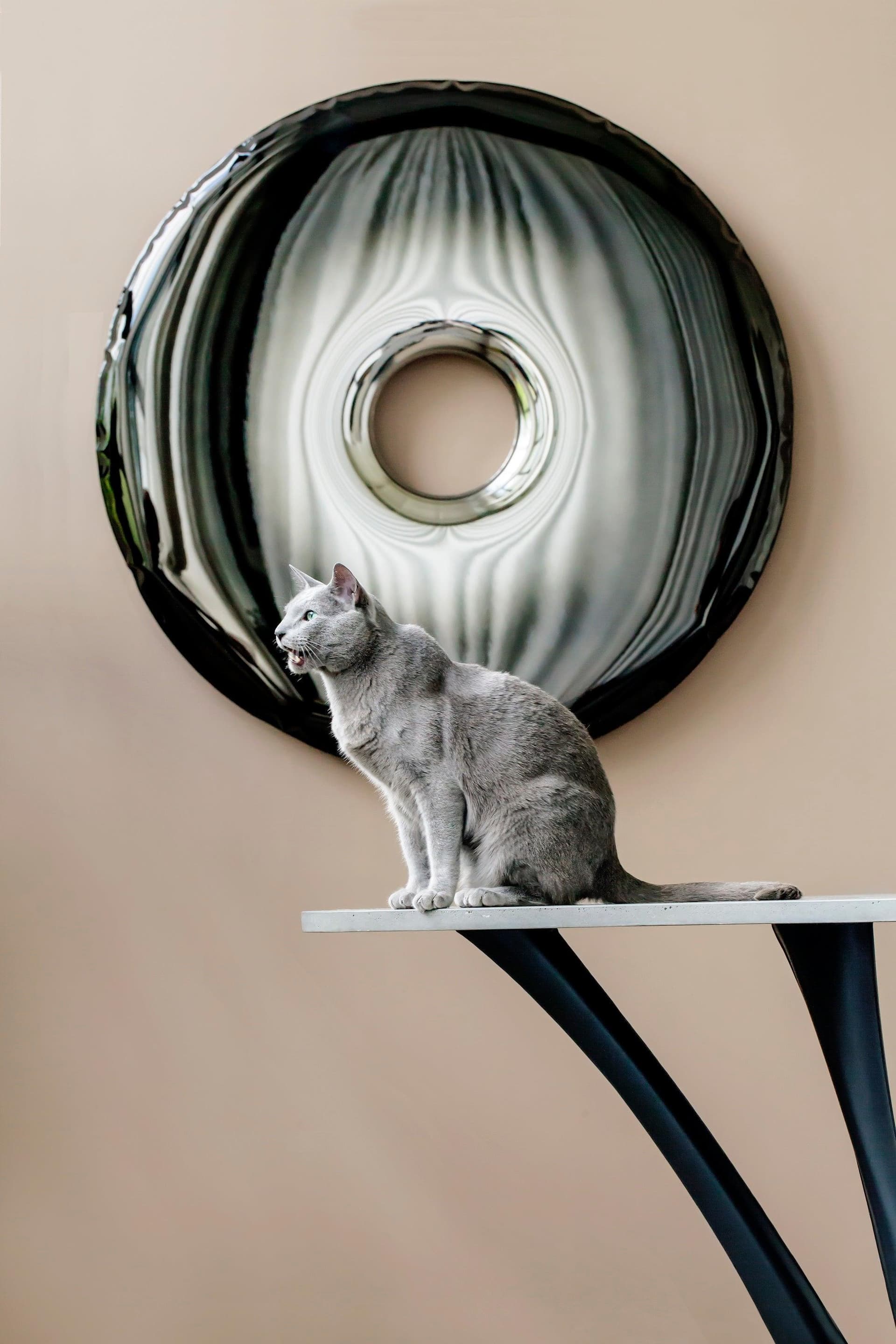 Lustro ścienne RONDO transitions czarne 150 cm, Zieta Studio - 121472