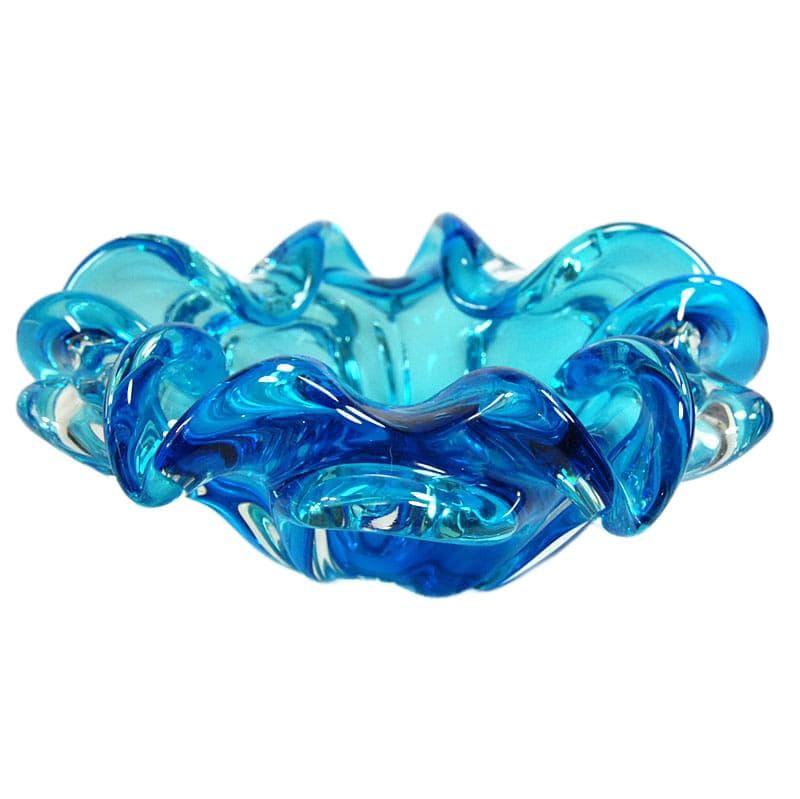Turquoise-Blue Murano Glass Bowl, Italy, 1960s - 7606