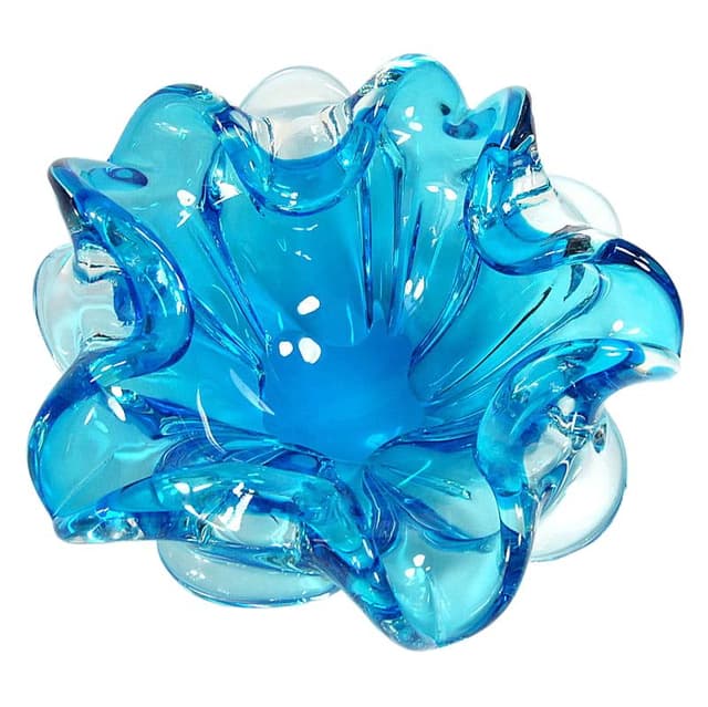 Turquoise-Blue Murano Glass Bowl, Italy, 1960s - DIMENSION