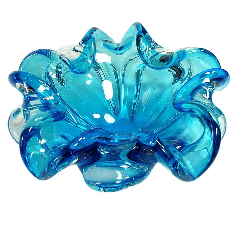 Turquoise-Blue Murano Glass Bowl, Italy, 1960s - 7605