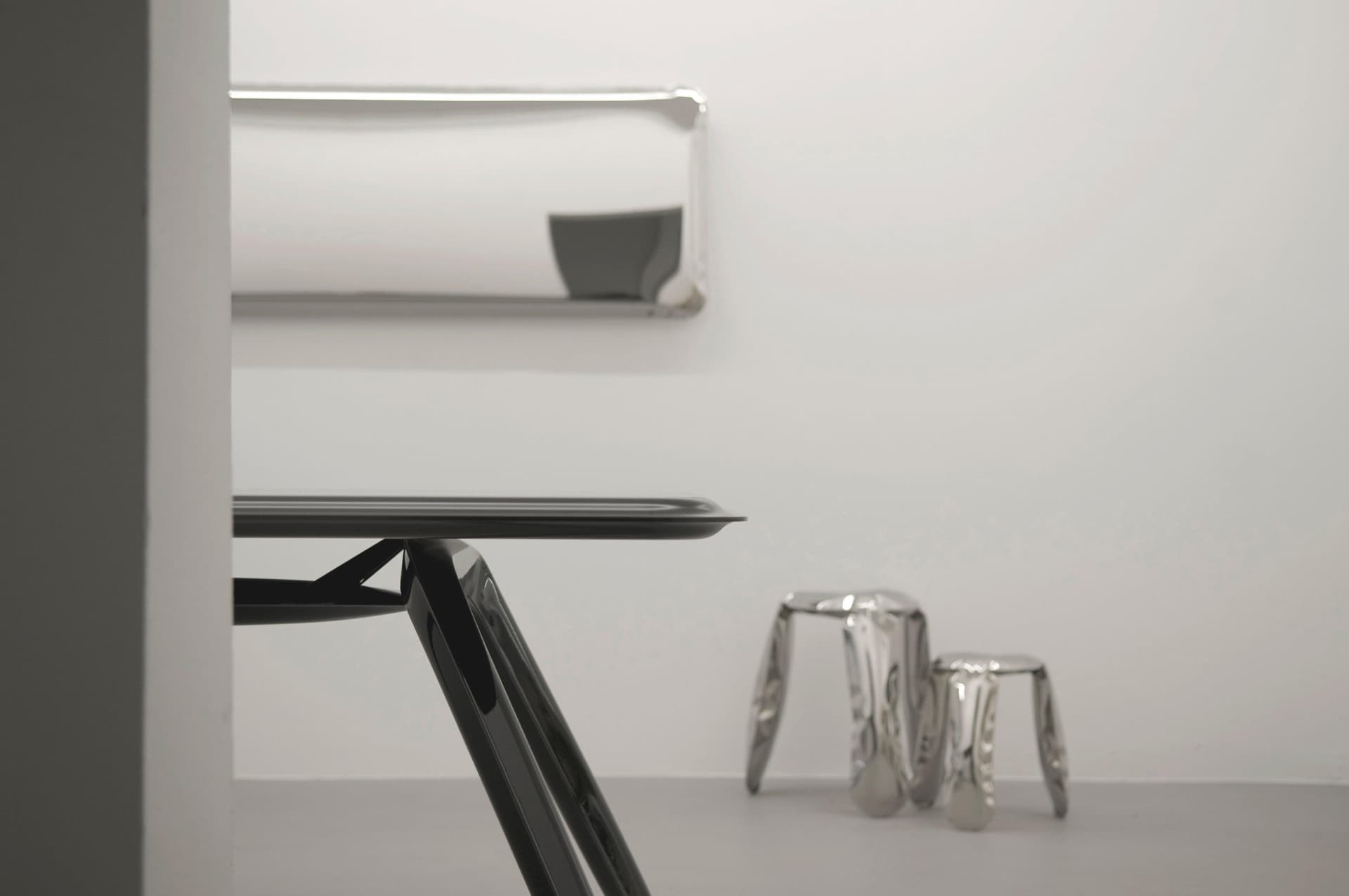 TAFLA Q wall mirror, silver, 180 cm, Zieta Studio - 121014