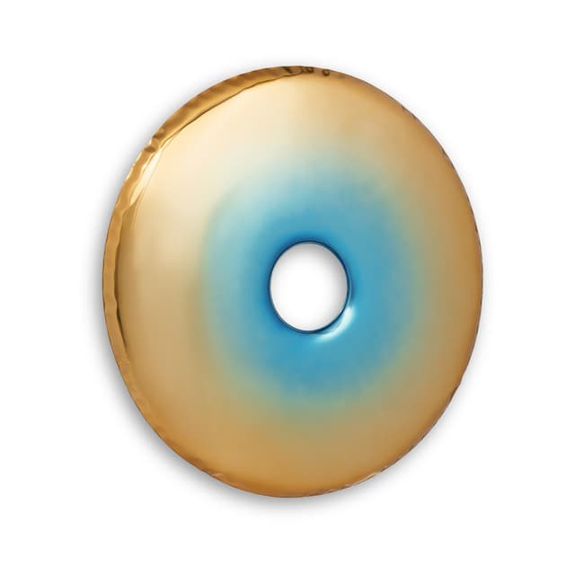 Lustro ścienne RONDO transitions złoto-turkusowe 95 cm, Zieta Studio - WYMIARY