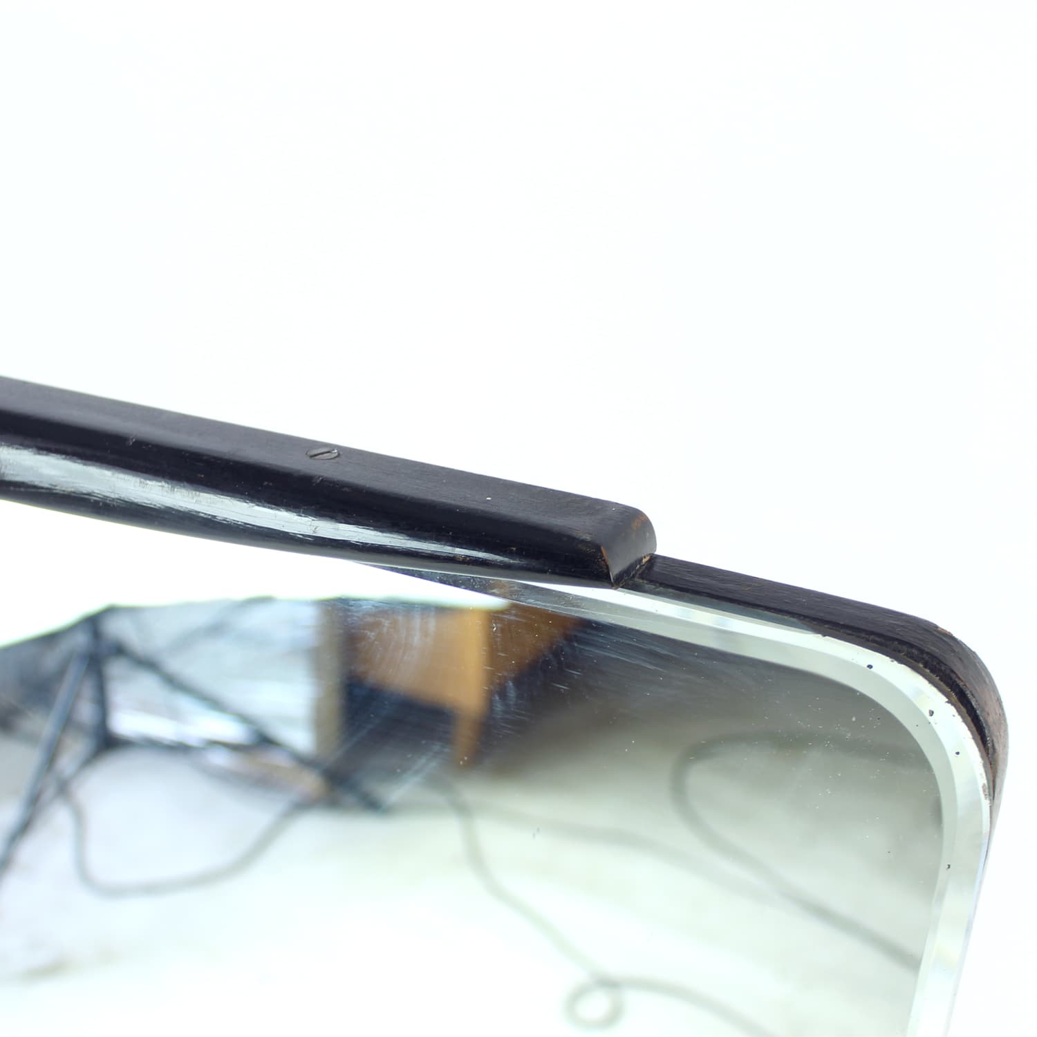 Lustro ścienne asymetryczne, srebrny, szkło, Czechosłowacja, lata 50. - 108301