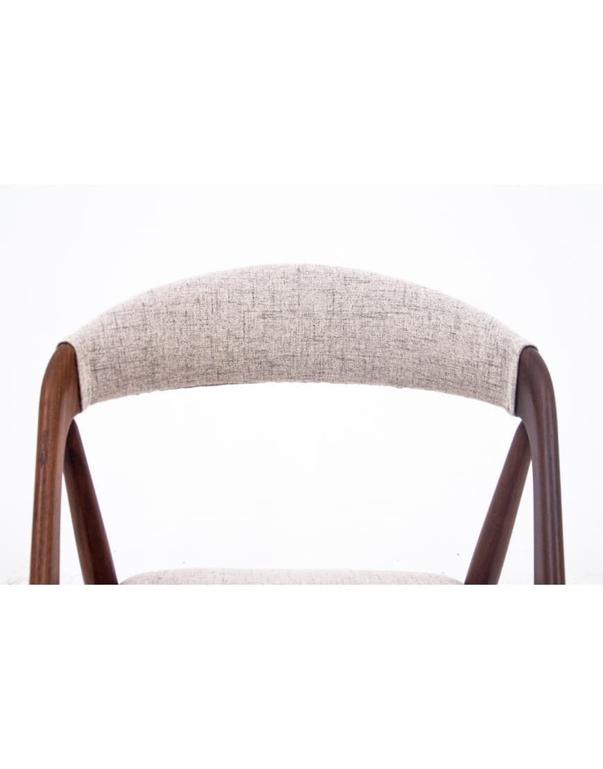 Tekowy komplet krzeseł, proj. K. Kristiansen, Dania, lata 60. - 60447