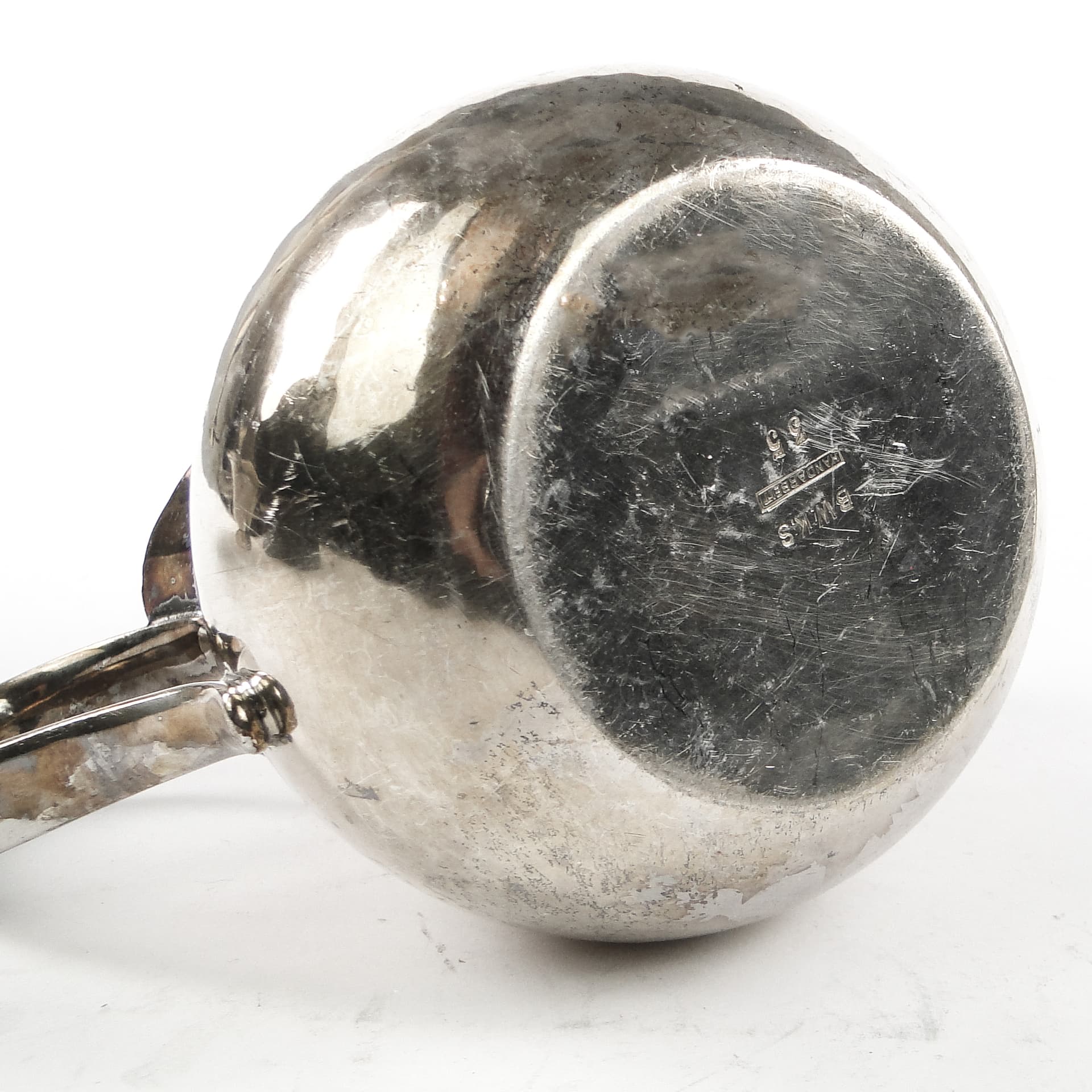 Mlecznik Art Deco, mosiądz srebrzony, Niemcy, lata 50. - 108656