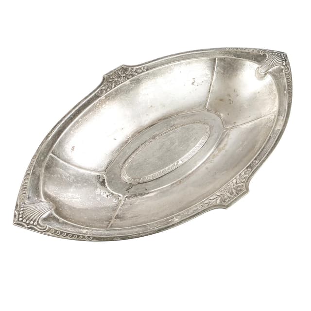 Art Nouveau platter, silver-plated brass, WMF, Germany, early 20th c. - DIMENSION