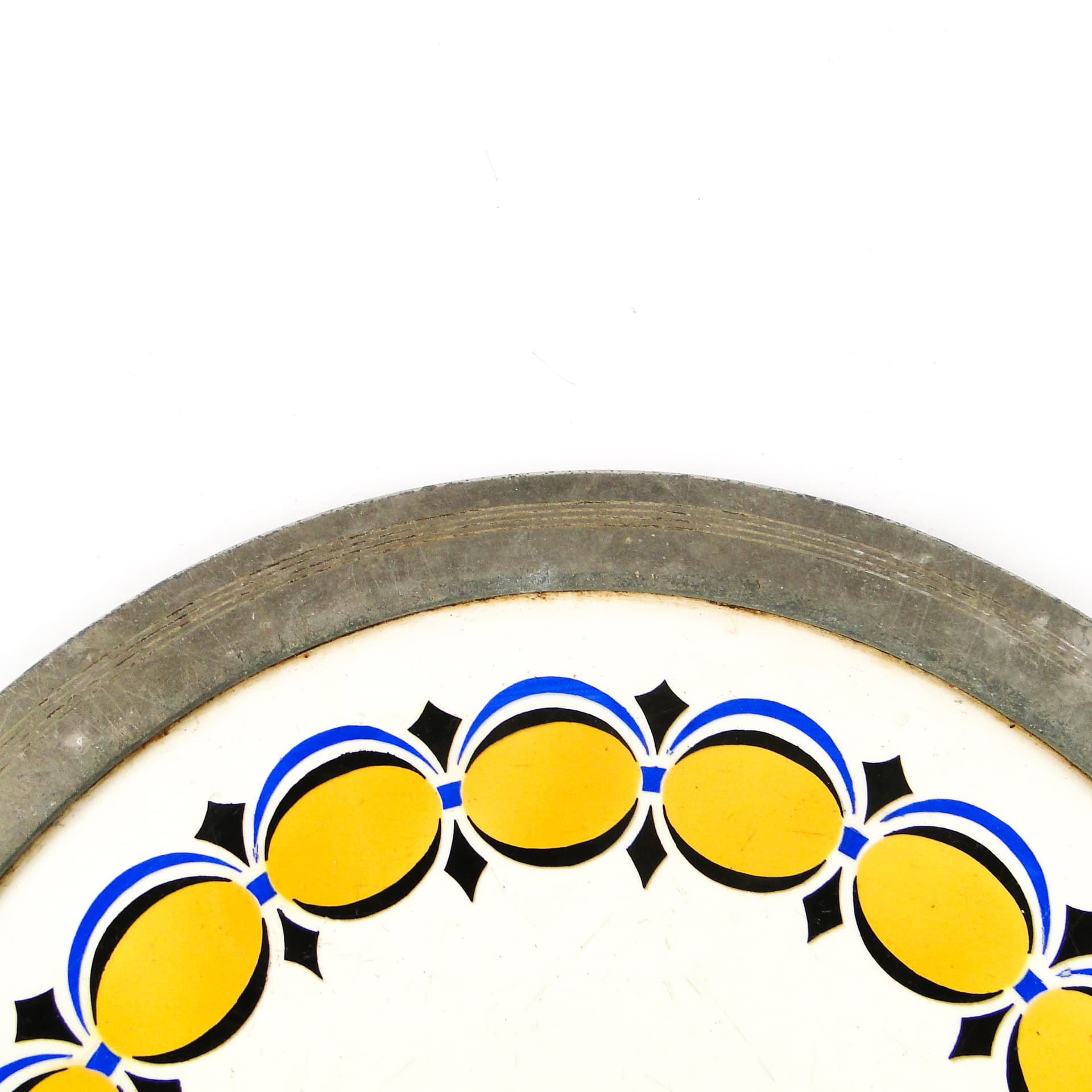 Art Nouveau tray, silver-plated brass, white porcelain, Austria, early 20th c. - 108921