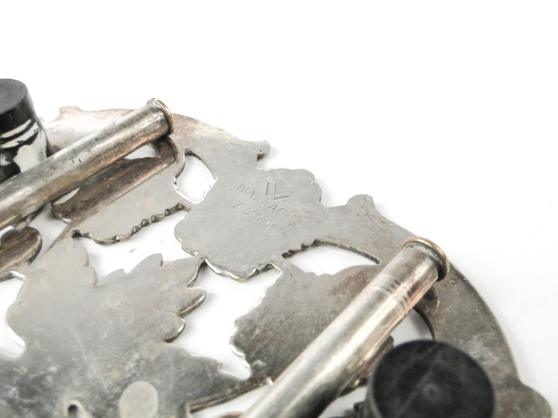 Taca pod gorące naczynia Rococo, mosiądz srebrzony, Dania, lata 60. - 108961