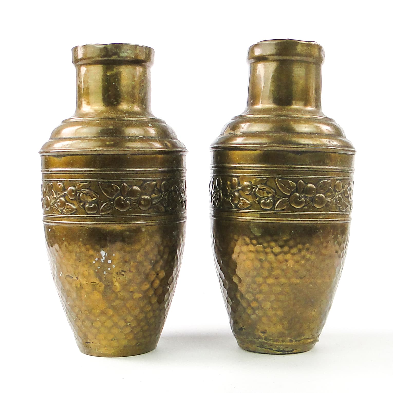 pair of Art Nouveau amphorae, brass, France, early 20th c. - 109011