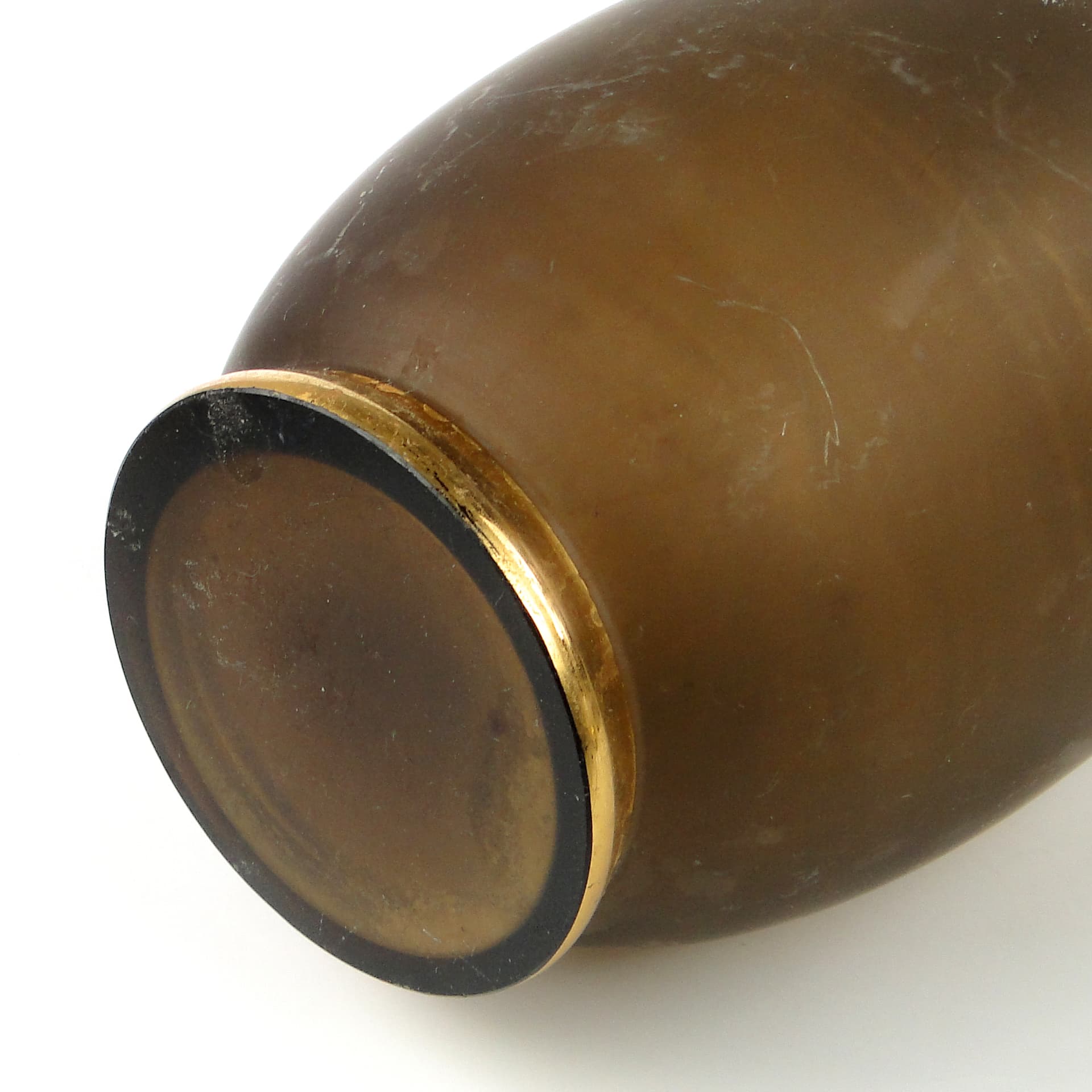 Karafka na wodę, mid-century modern, szkło dymione, Kamenický Šenov, Czechosłowacja, lata 50. - 109034