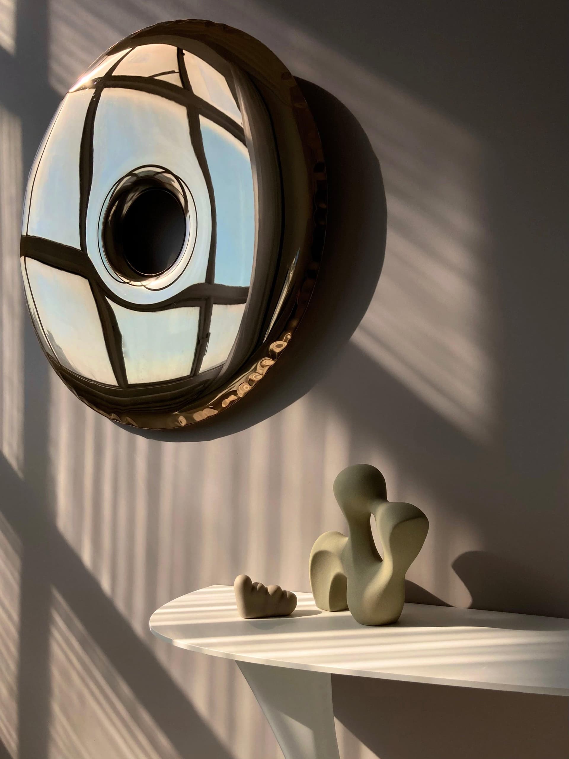 RONDO wall mirror gold 200 cm, Zieta Studio - 119970